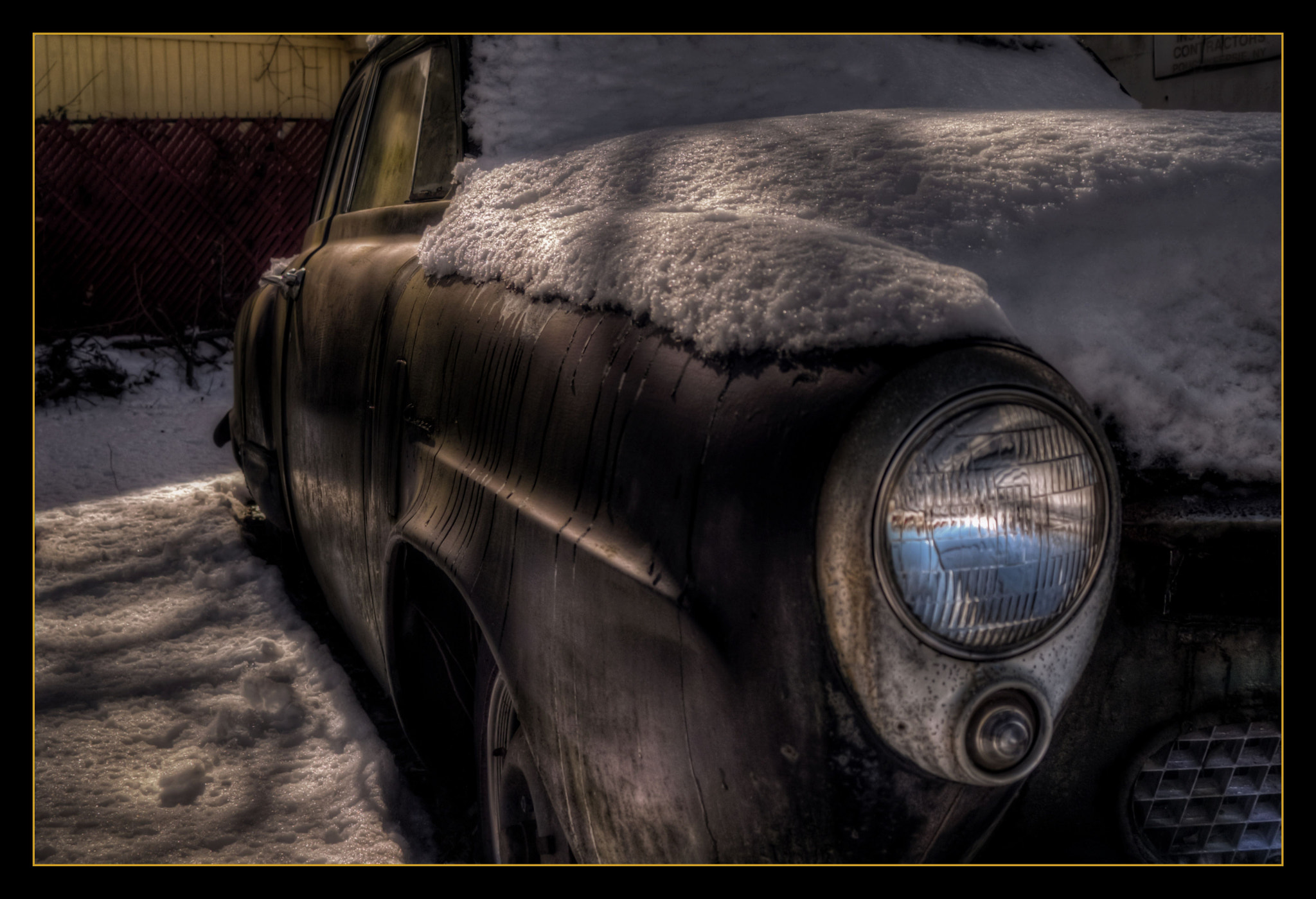 KONICA MINOLTA MAXXUM 7D sample photo. Snowy studebaker photography