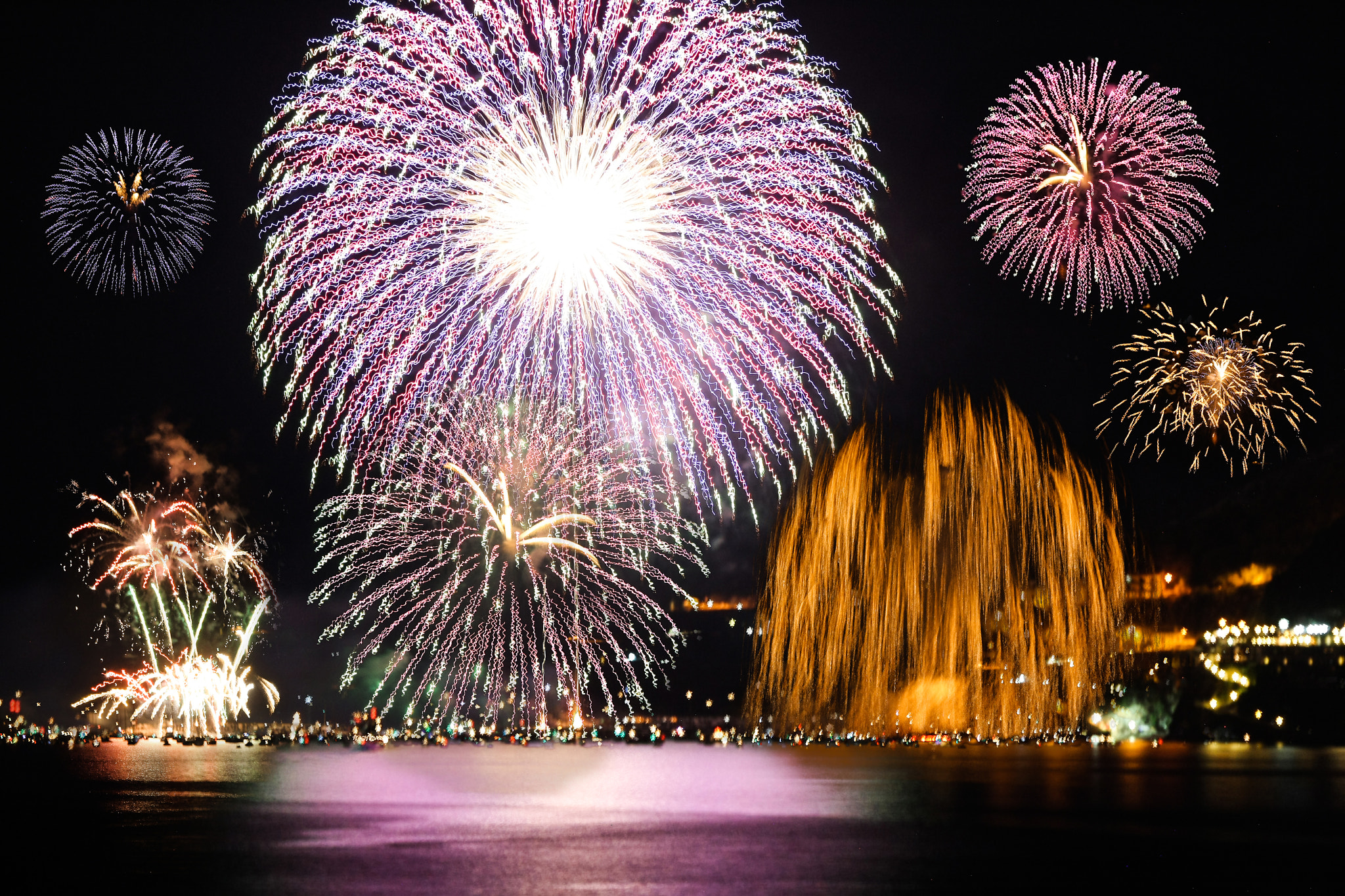 Canon EF 70-300mm F4-5.6 IS USM sample photo. Fuochi d'artificio photography