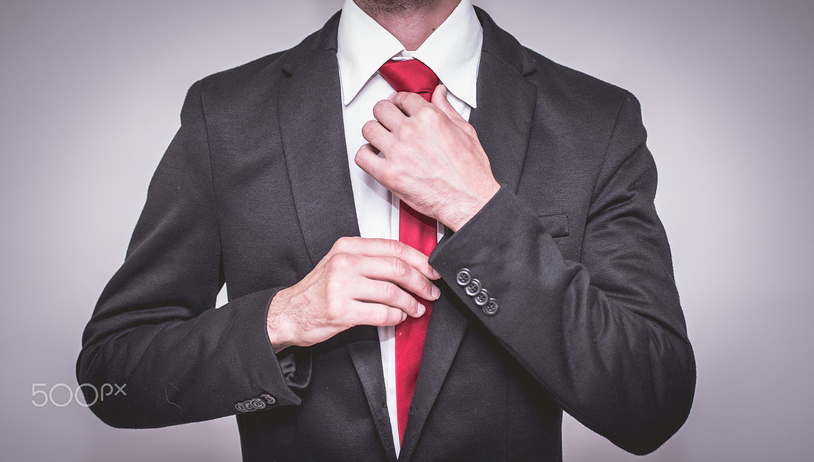 Nikon D610 + Sigma 50mm F2.8 EX DG Macro sample photo. Well dressed business man with red tie photography