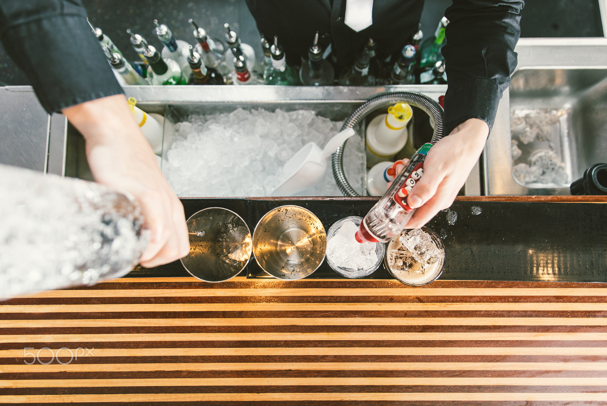 Barman at work