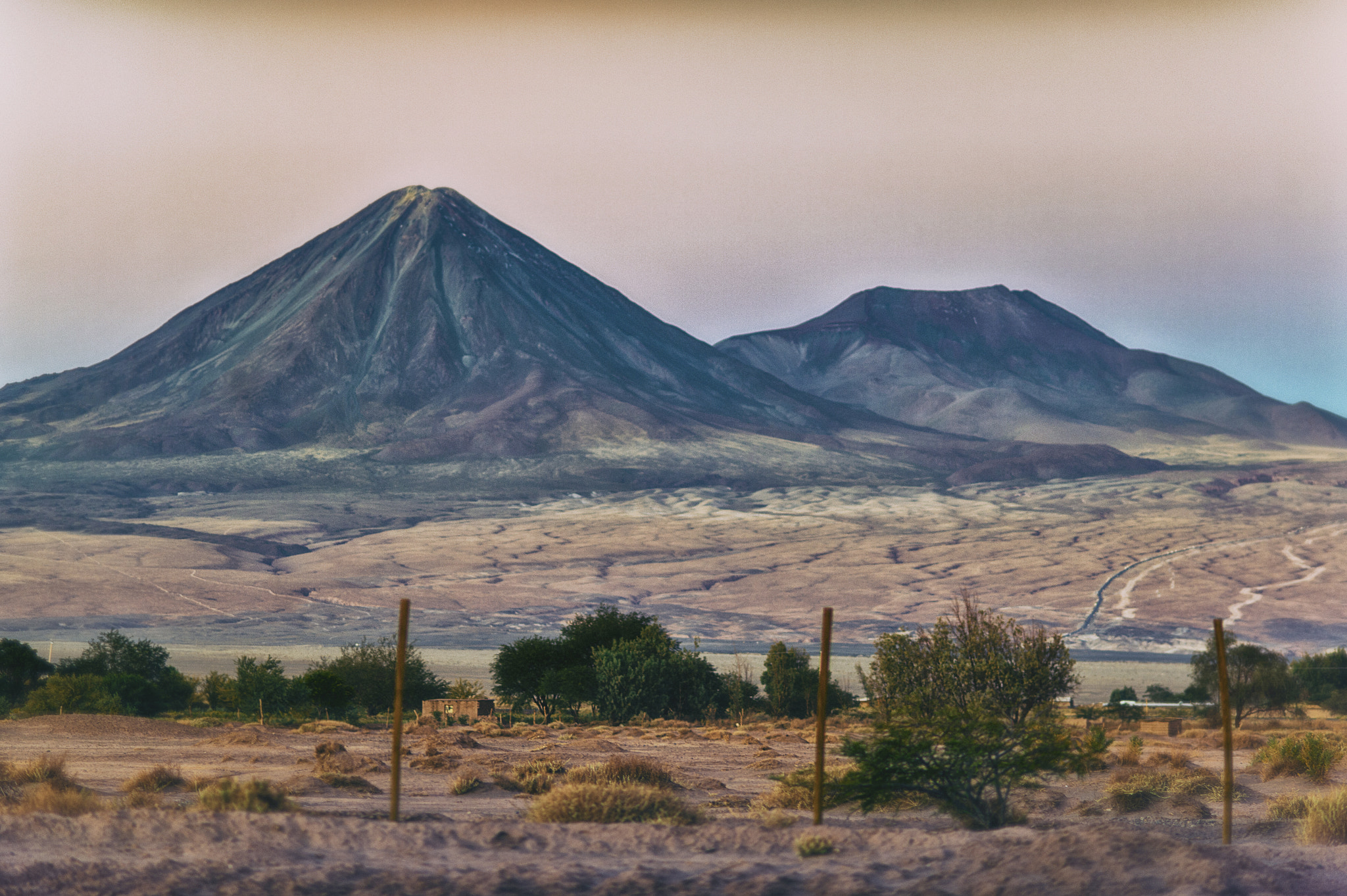 Nikon D4 + AF DC-Nikkor 135mm f/2D sample photo. Sunset on volcano licancabur photography
