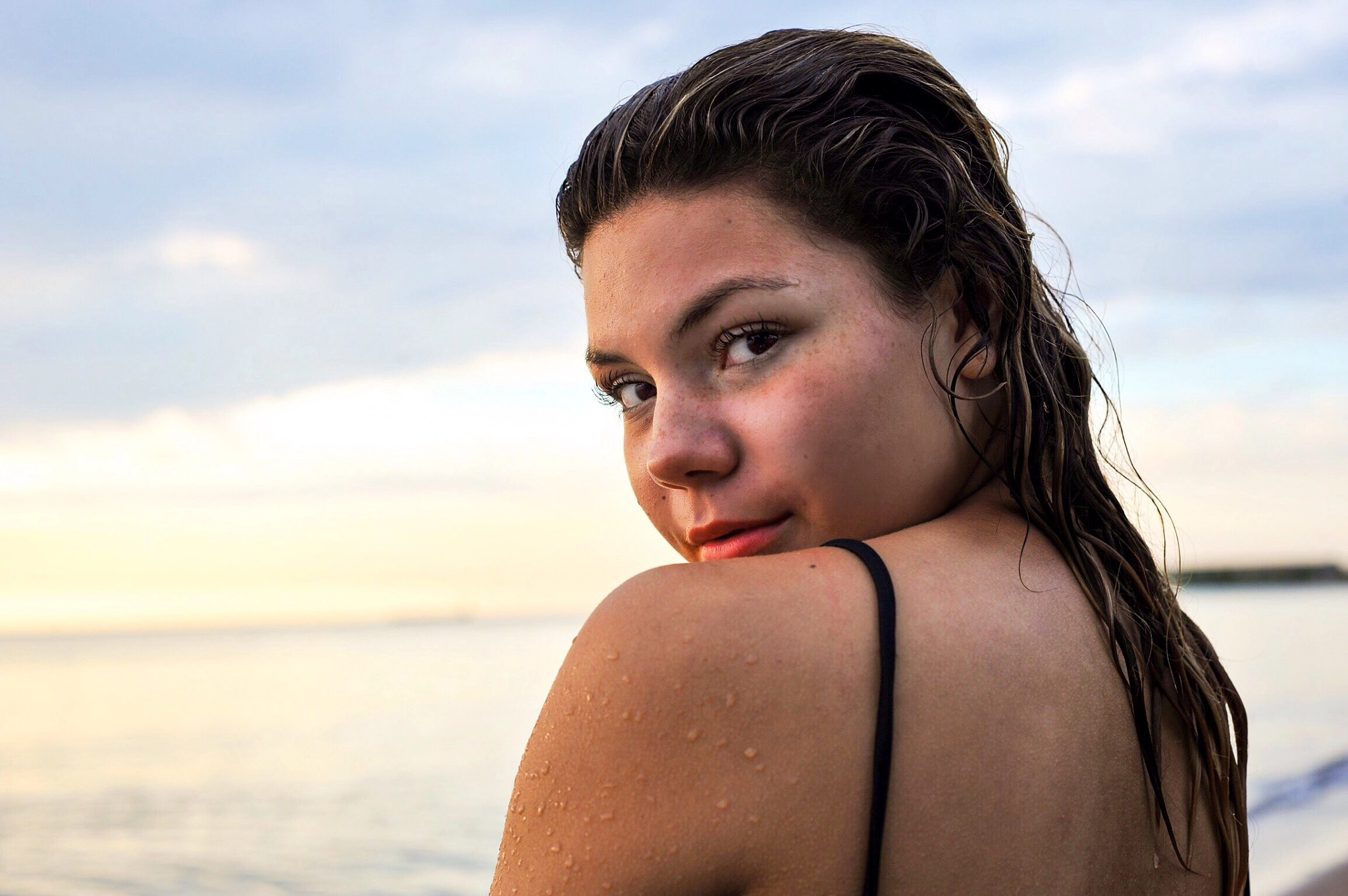 Nikon D3 sample photo. Sunrise swim; kenosha, wi photography