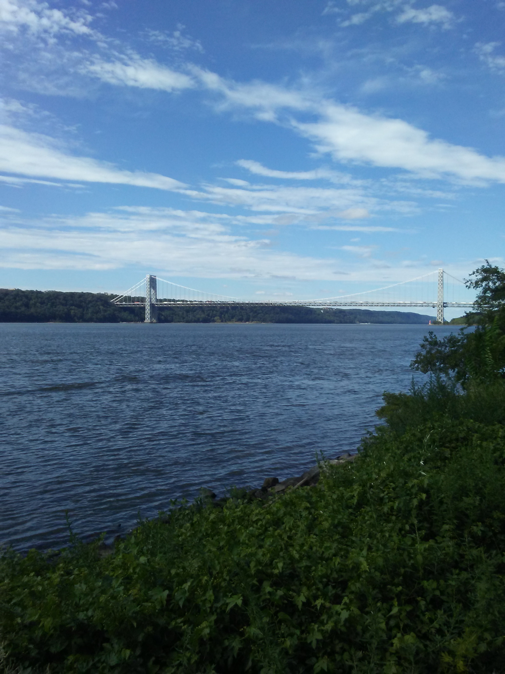LG M1 sample photo. The george washington bridge and the palisades photography
