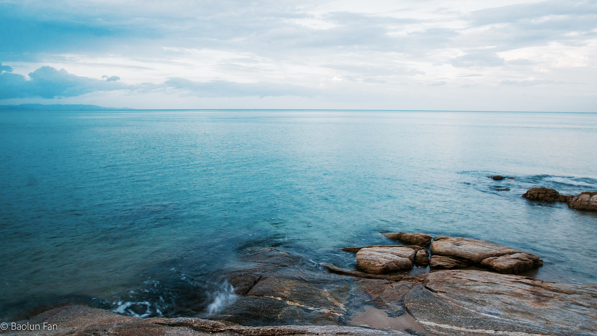 Sony a7R + Canon EF 16-35mm F2.8L II USM sample photo. Cloudy evening at local beach in khanom thailand. got this different feeling. photography