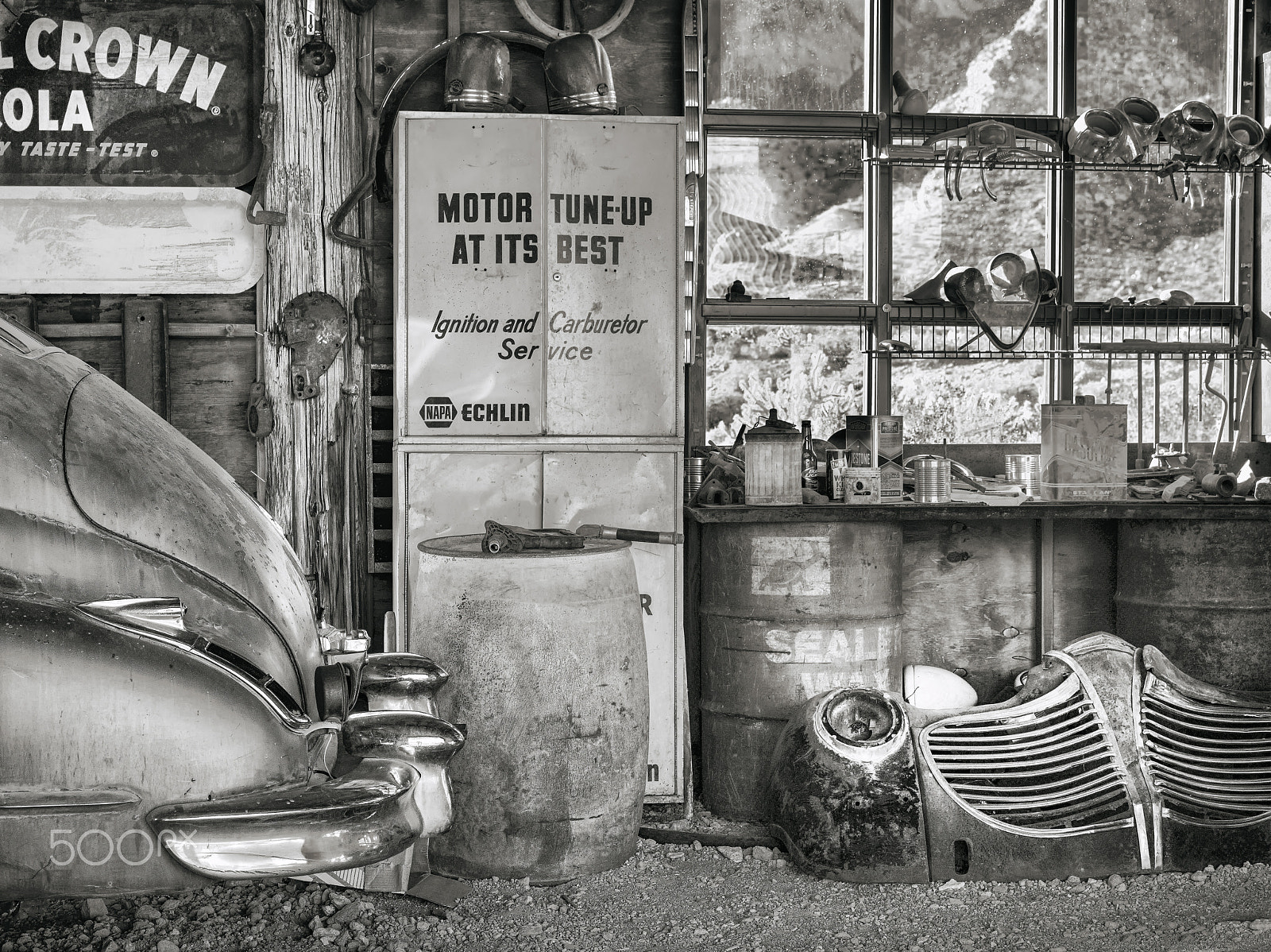 Pentax 645D sample photo. Service garage, nelson ghost town, nv photography
