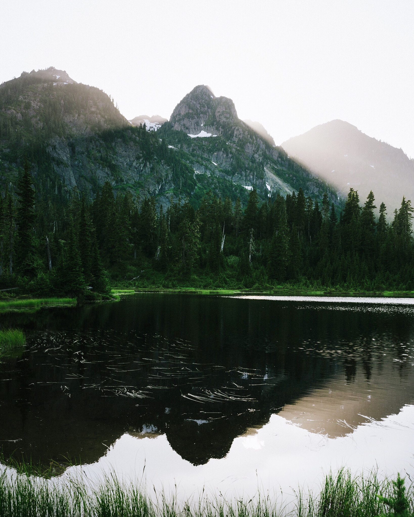 Nikon D4 + Sigma 35mm F1.4 DG HSM Art sample photo. Picture lake. north cascades. mt baker. washington. photography