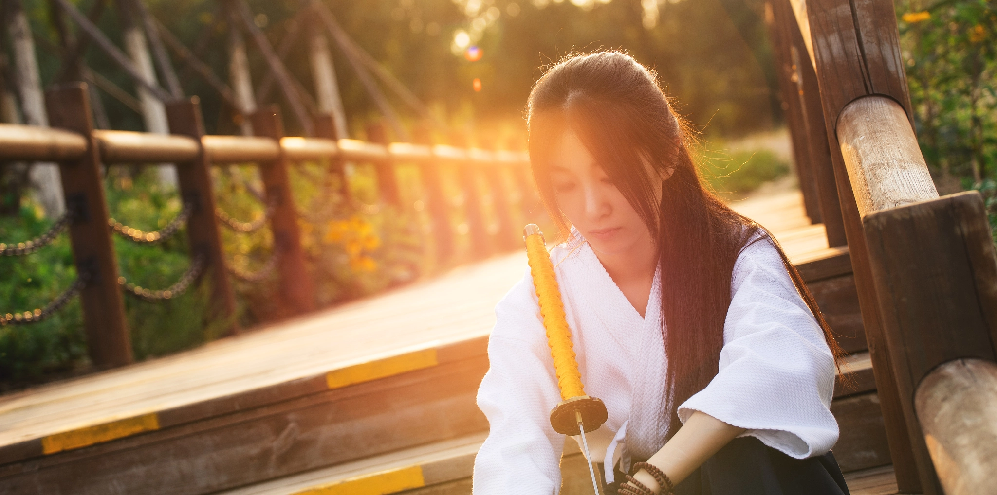 Sony a7 + Canon EF 70-200mm F4L USM sample photo. 剑道少女 photography