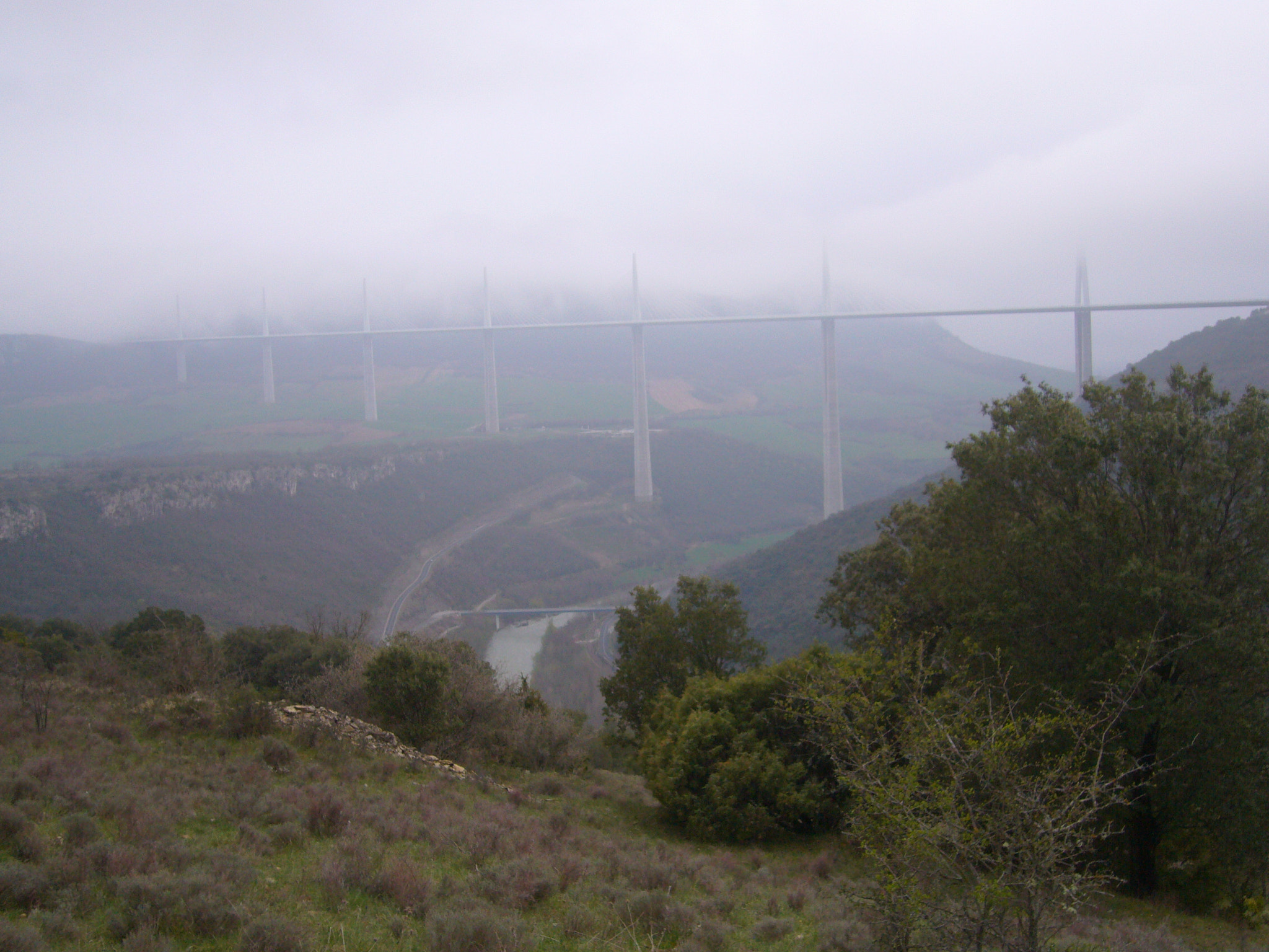 Panasonic DMC-FX9 sample photo. Old and modern, the aveyron fog photography