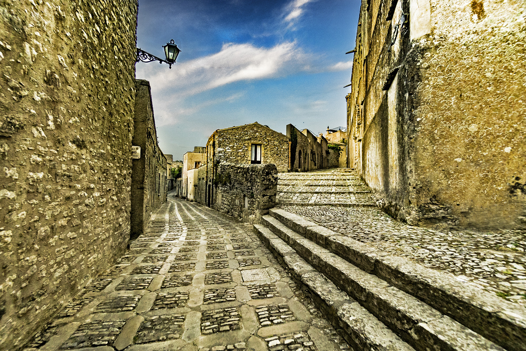 Sony a7S II + Sony E 10-18mm F4 OSS sample photo. Medieval street of erice photography