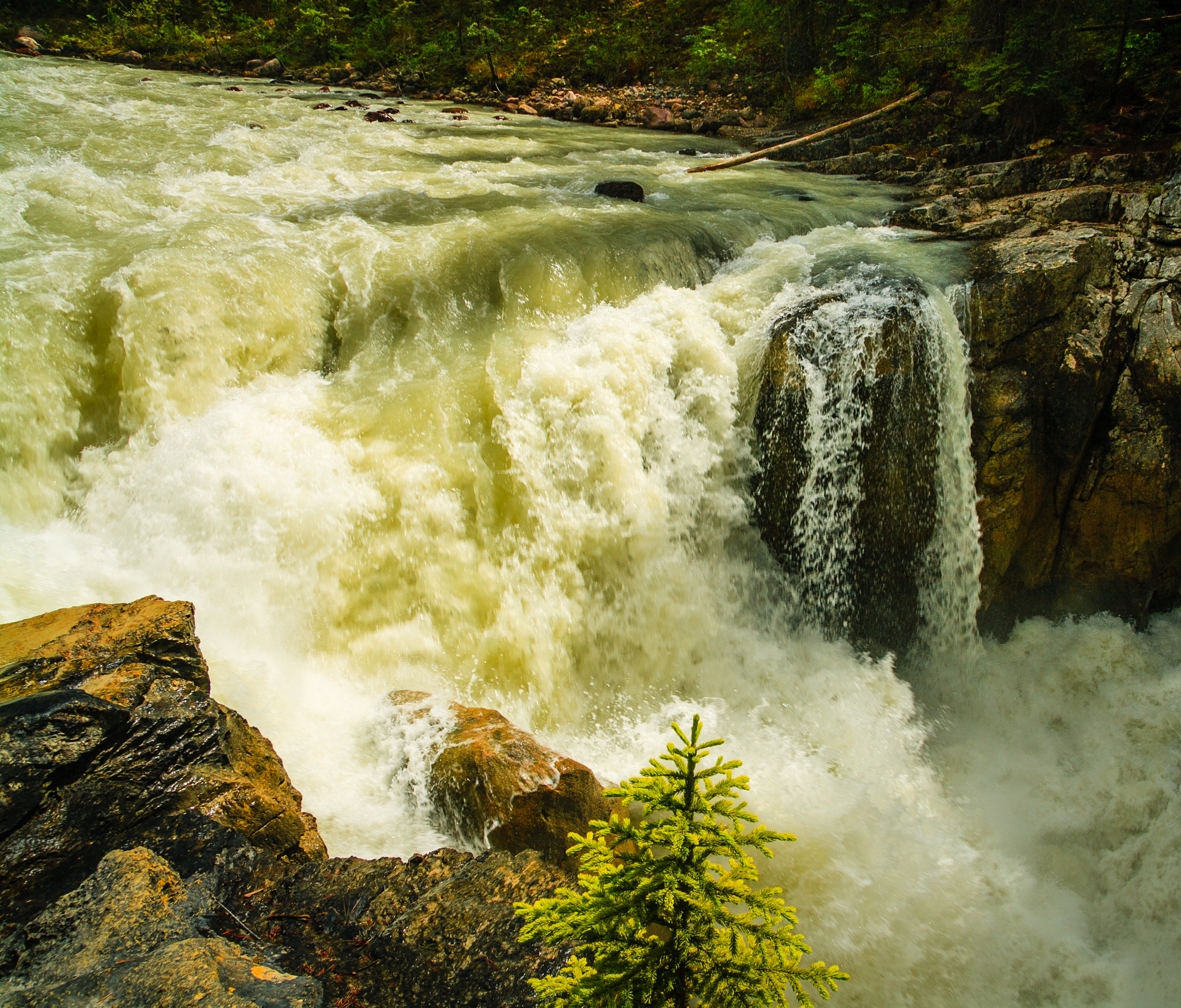 Canon EF-S 17-85mm F4-5.6 IS USM sample photo. Waterfall in jasper photography