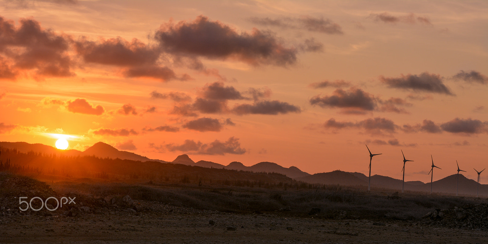Nikon D7100 + AF Zoom-Nikkor 35-70mm f/2.8D sample photo. Bonaire sunset photography