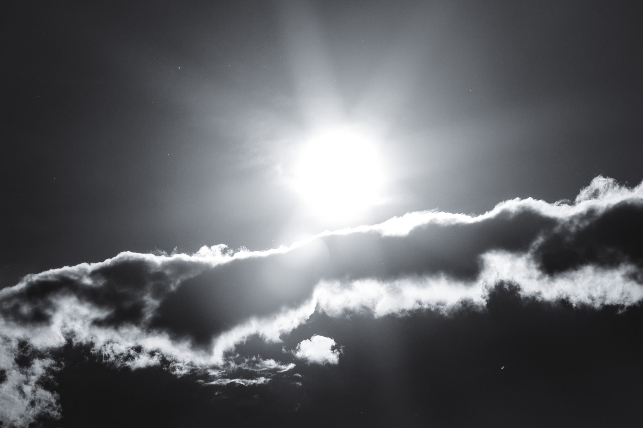 Canon EF 70-200mm F2.8L USM sample photo. Sunburst above clouds photography
