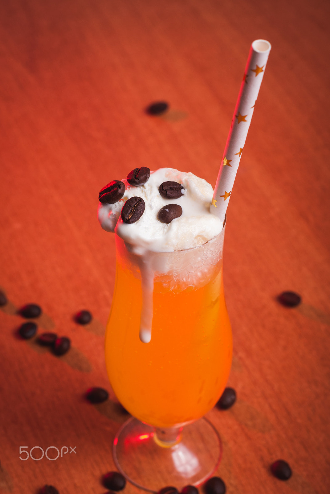 Nikon D80 + AF Nikkor 50mm f/1.8 N sample photo. Pumpkin cocktail, straws with stars, photography