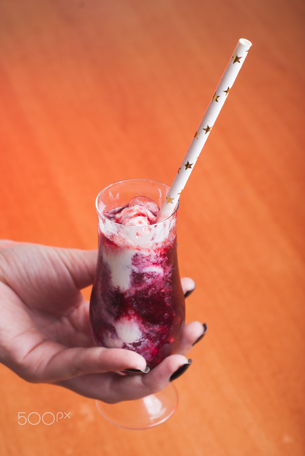 AF Nikkor 50mm f/1.8 N sample photo. Pink cocktail with red plum and yoghurt, photography