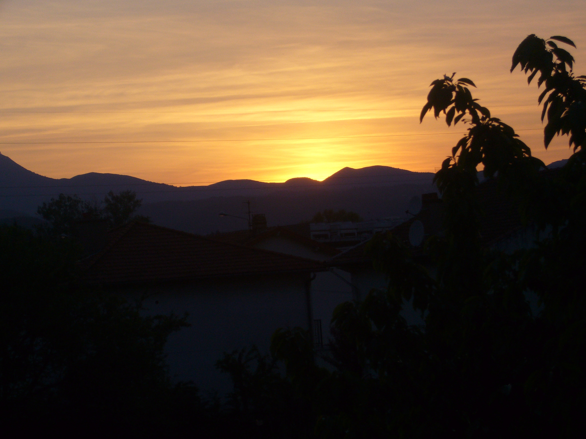 Panasonic DMC-FX9 sample photo. Sunset driving  to puy de dome photography