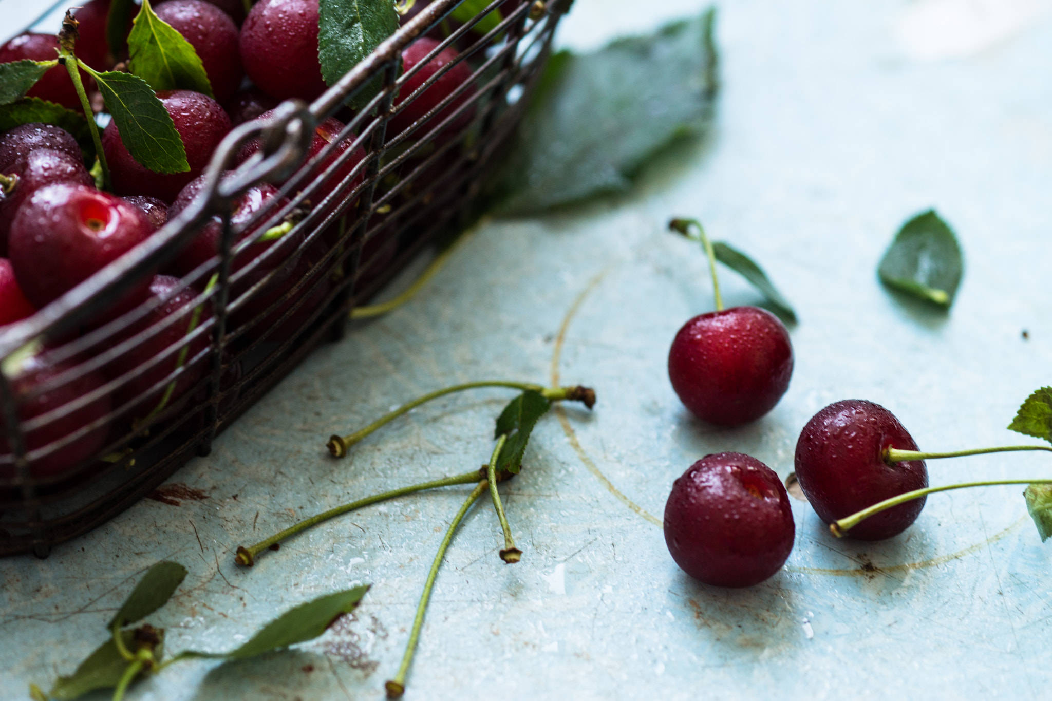 Sony a99 II + Sony 100mm F2.8 Macro sample photo. Fresh cherries photography