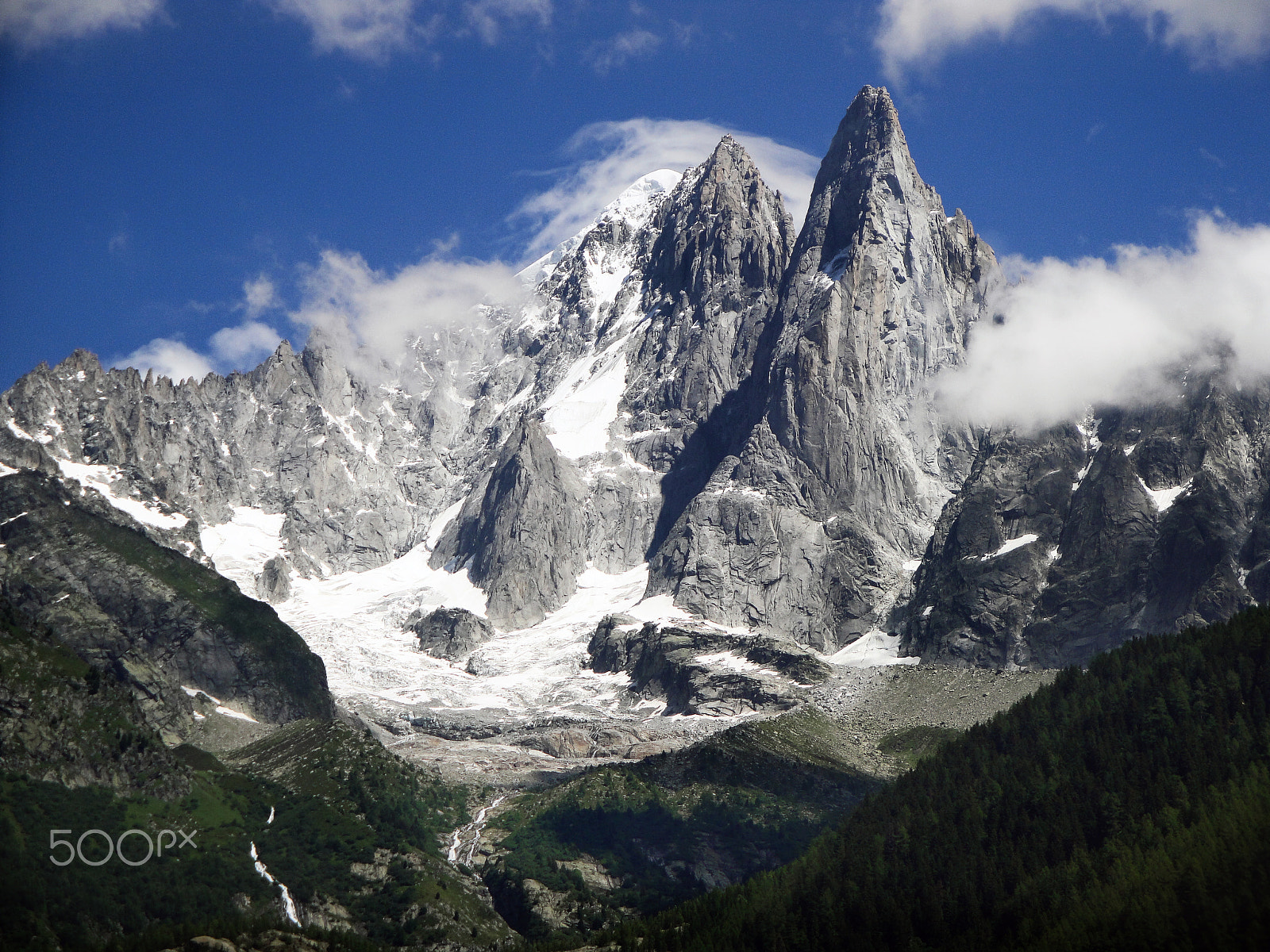 Sony DSC-W270 sample photo. Aiguille verte and les drus, mont blanc massif photography