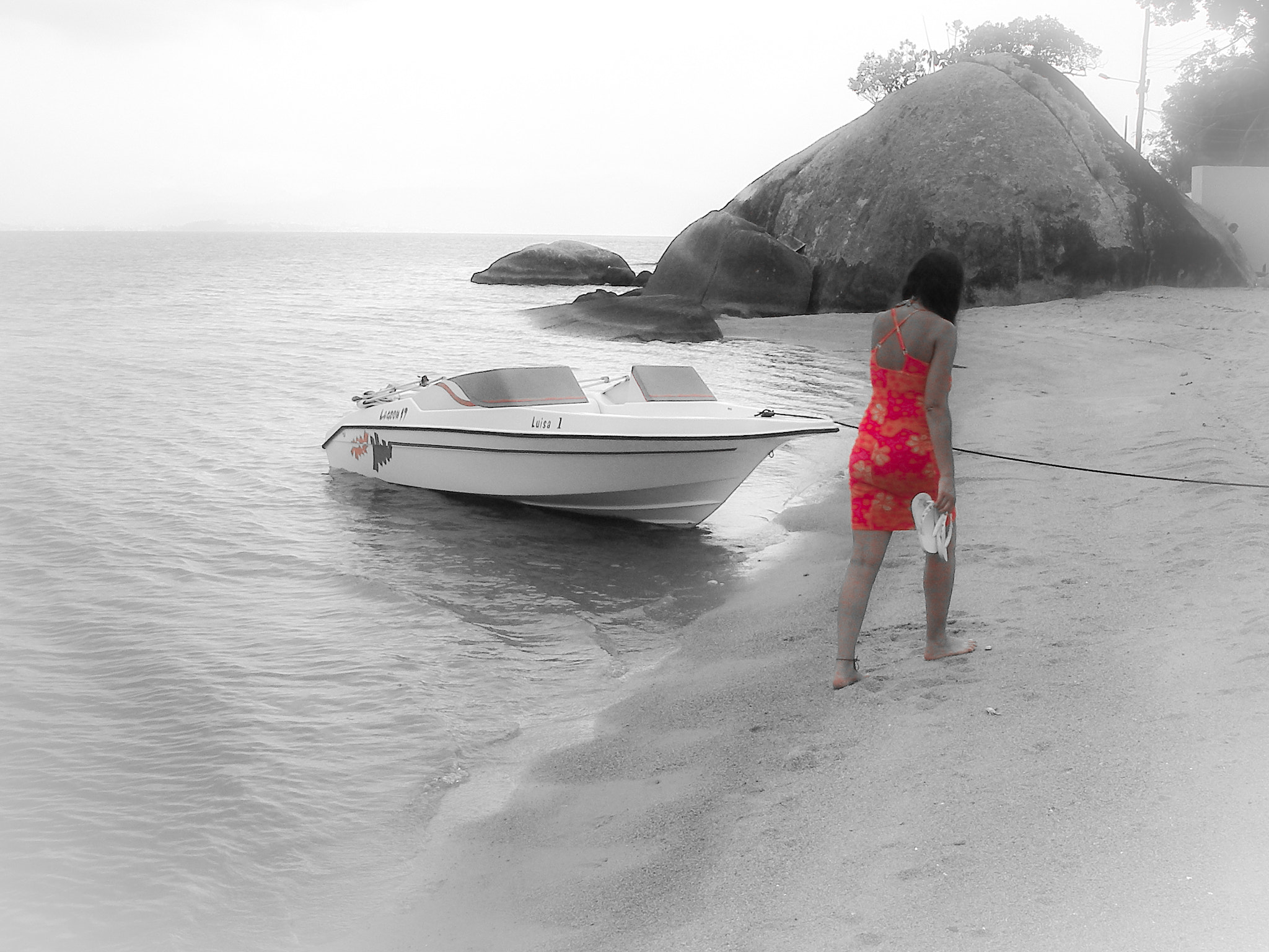 Pentax OPTIO W10 sample photo. The lady in red photography