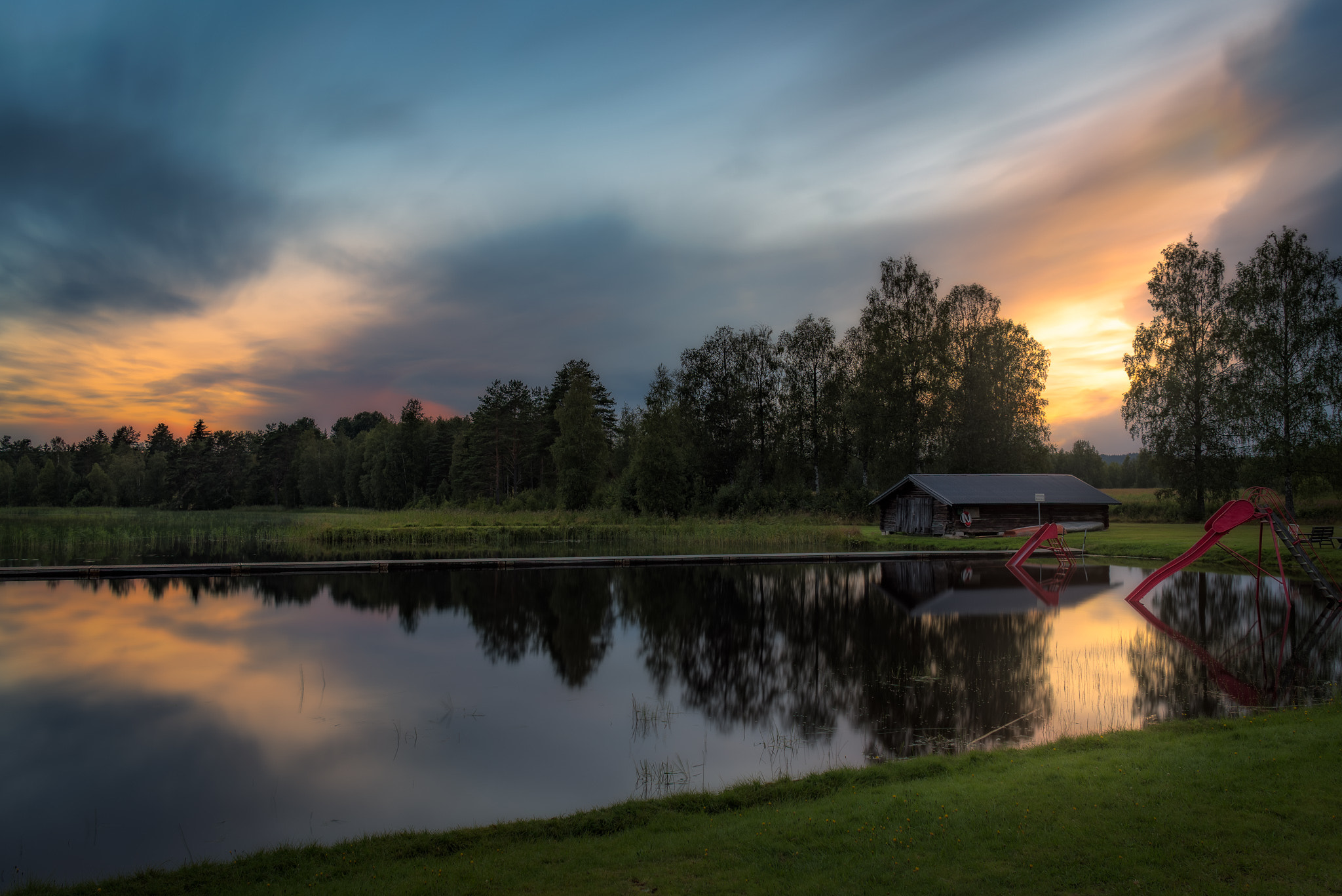 Canon EF 28mm F2.8 IS USM sample photo. Solnedgång över dalarna photography