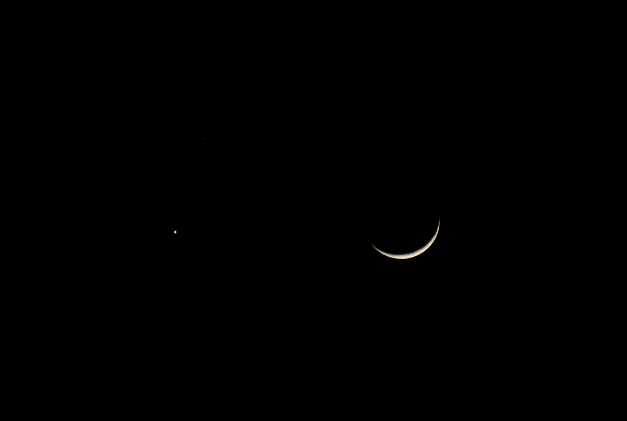 Nikon D200 sample photo. Moon, venus, mars photography
