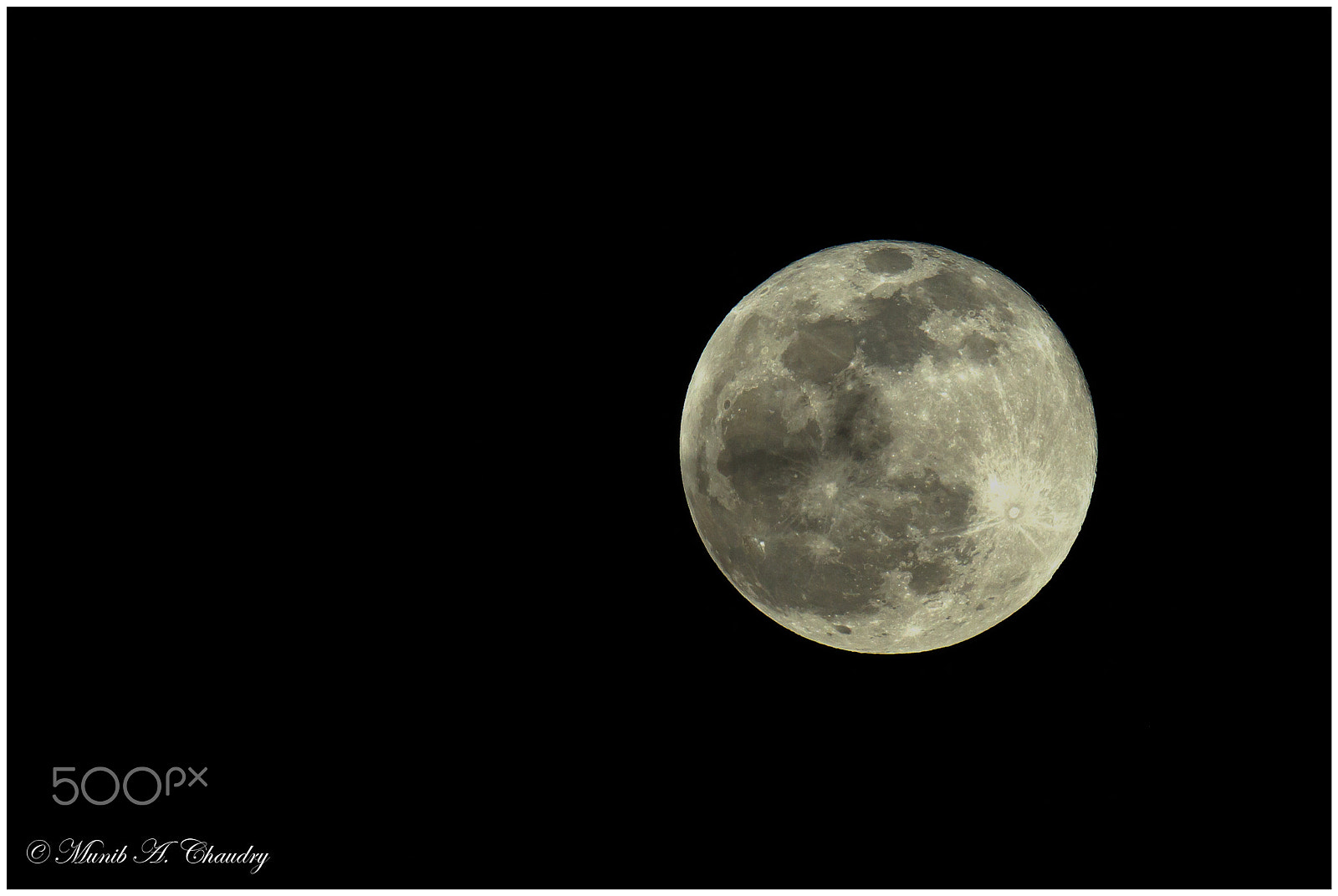 Canon EF 600mm f/4L IS sample photo. Full moon last night photography
