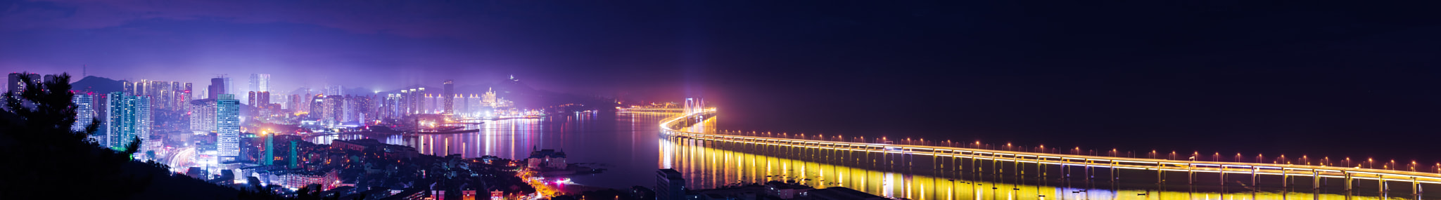 Pentax K-3 sample photo. Panorama - xinghai bay bridge photography