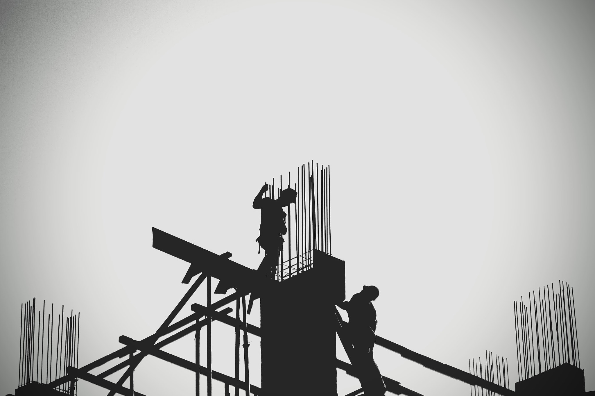 Olympus u1040,S1040 sample photo. The concrete building workers photography