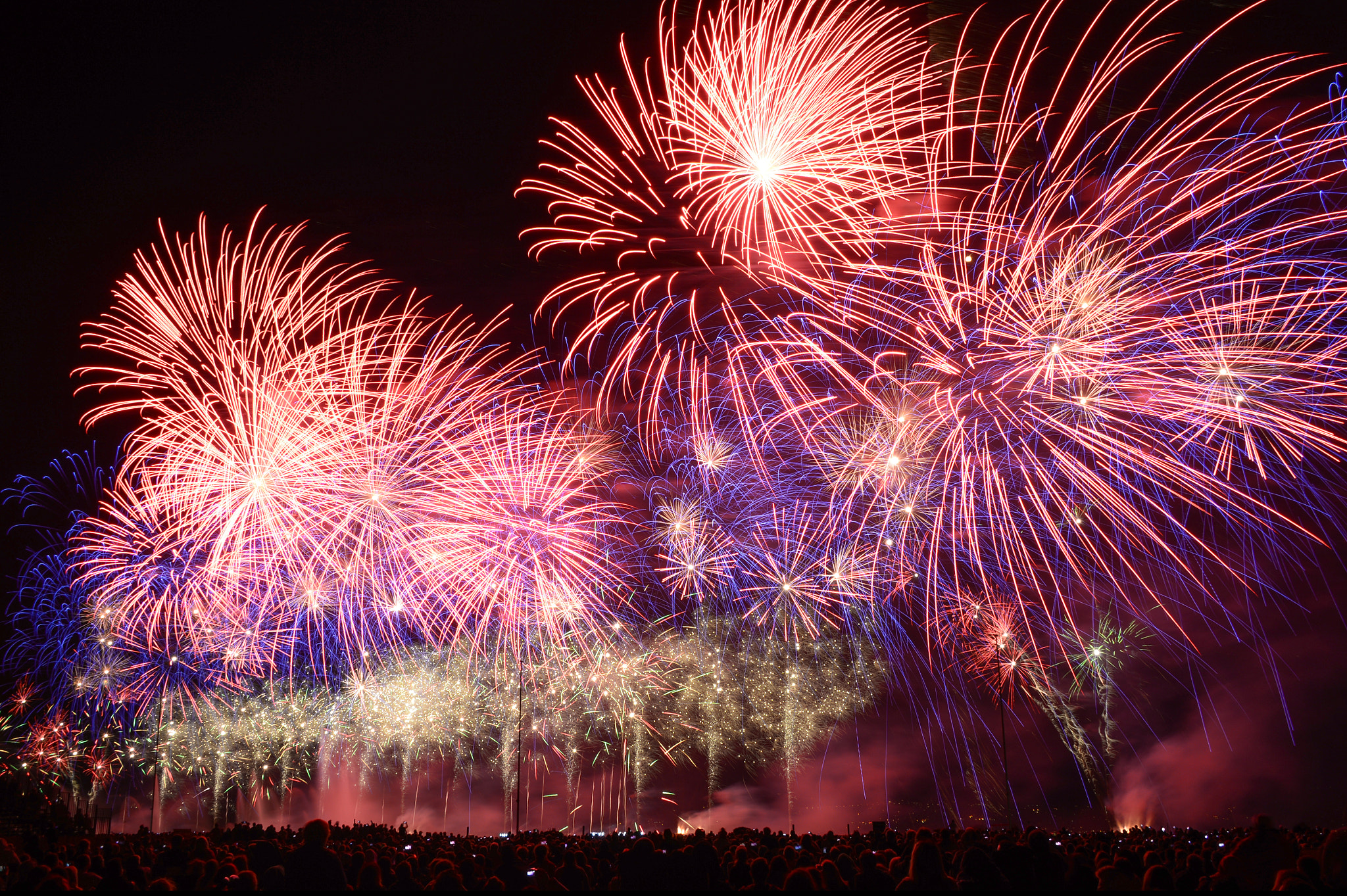 Nikon D4 sample photo. Annecy fireworks 2 photography