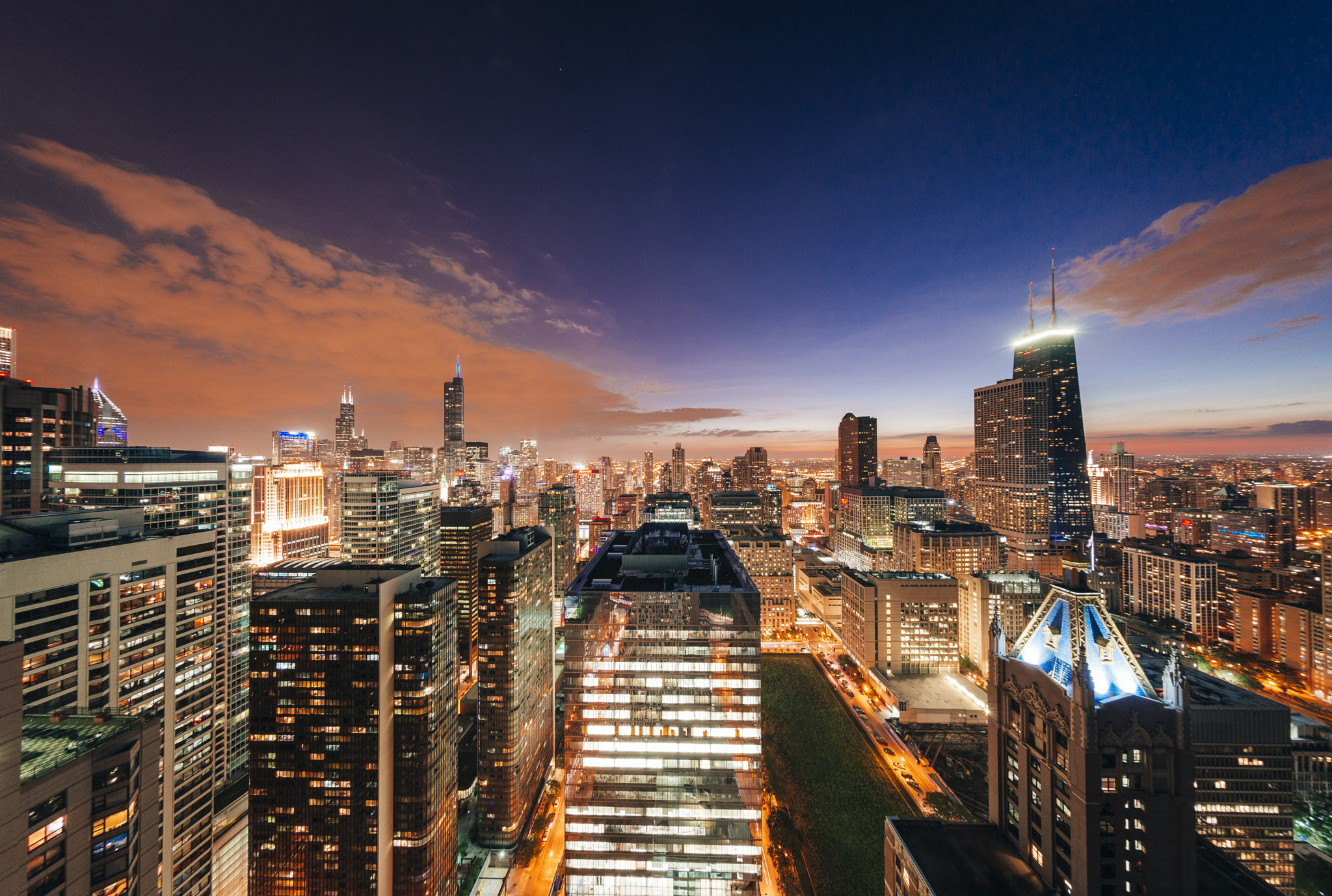 Samyang 12mm F2.8 ED AS NCS Fisheye sample photo. Chicago at night photography
