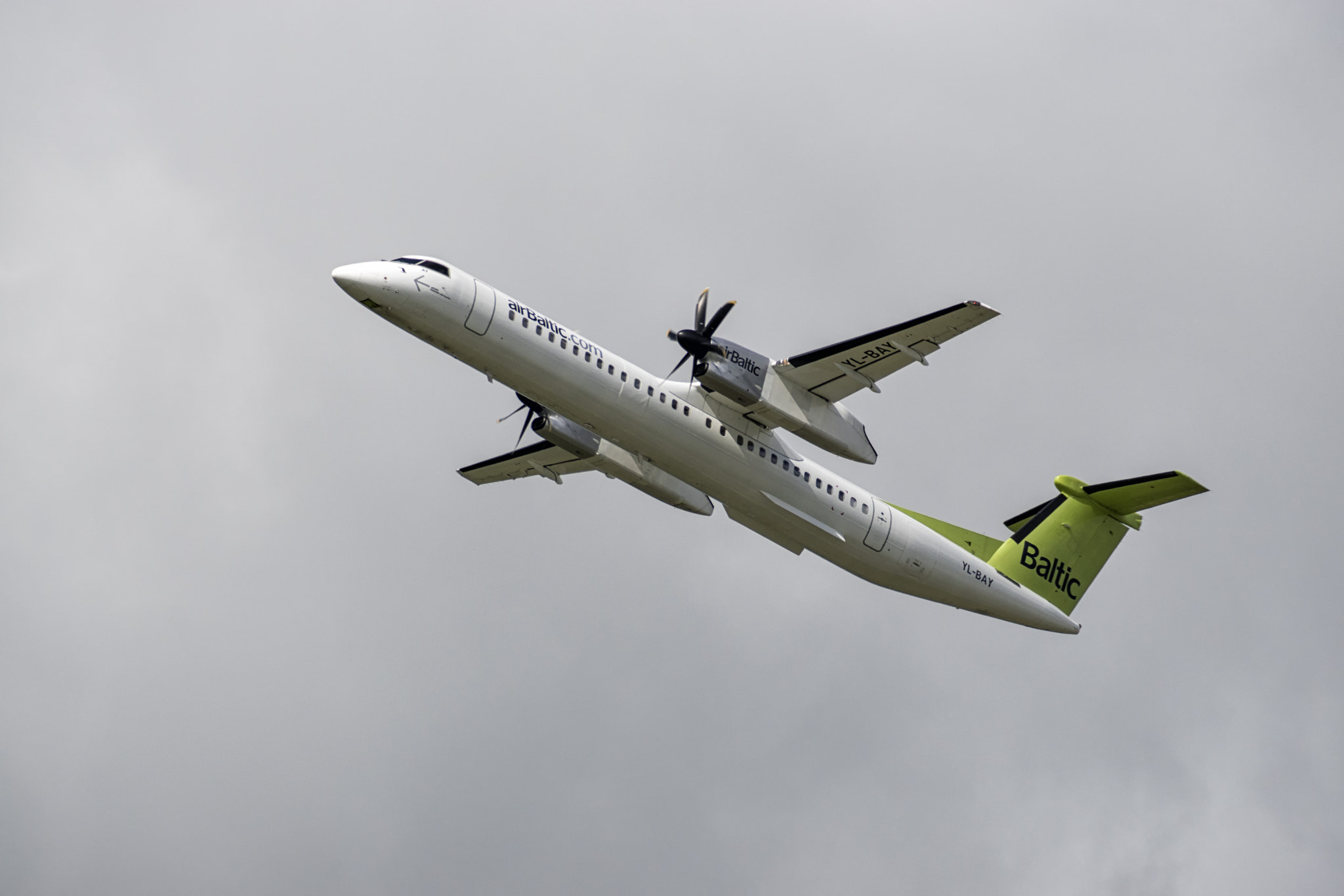 Sony DT 18-200mm F3.5-6.3 sample photo. Air baltic taking off photography