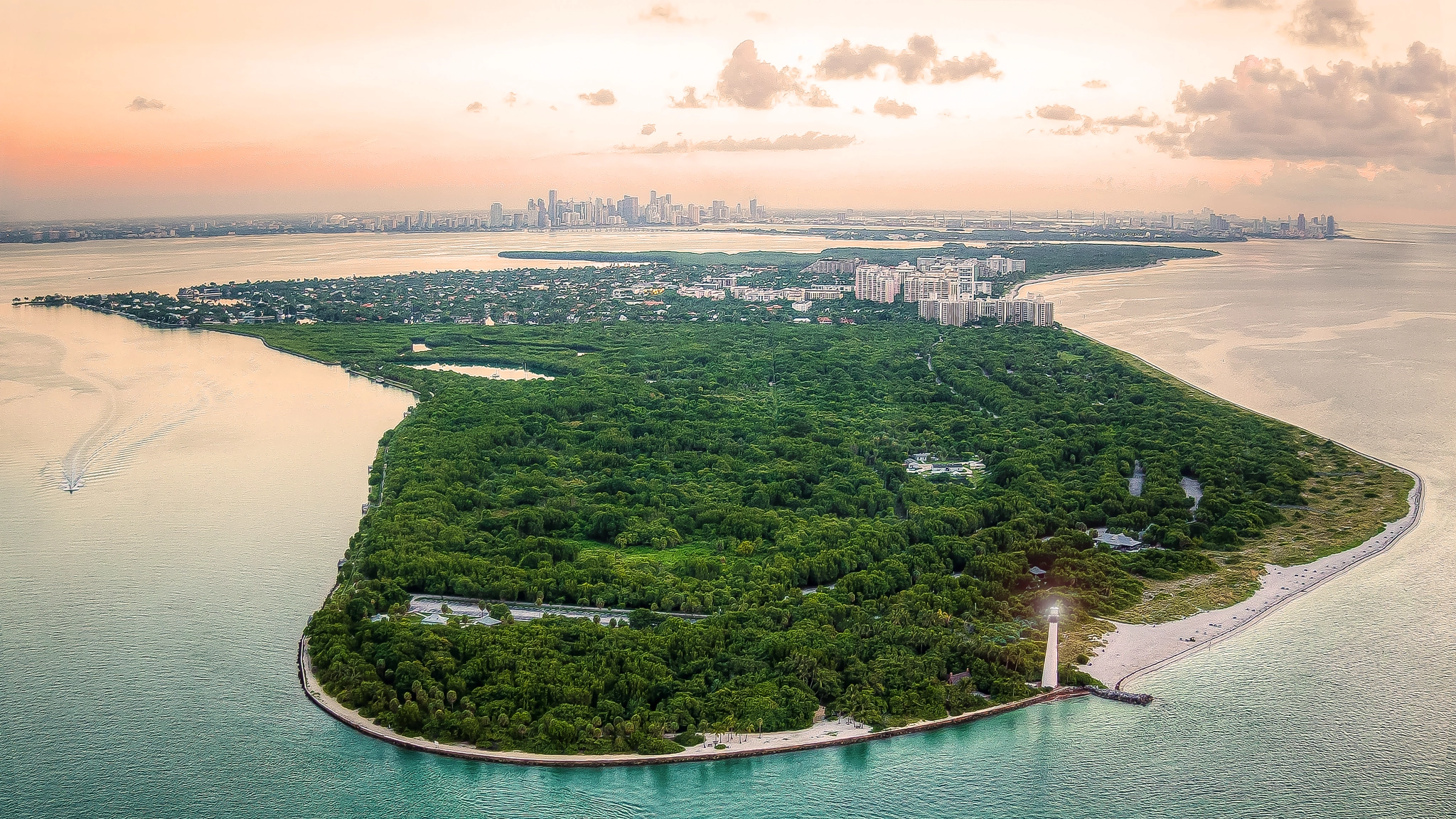DJI FC550 sample photo. Key biscayne from the drone photography