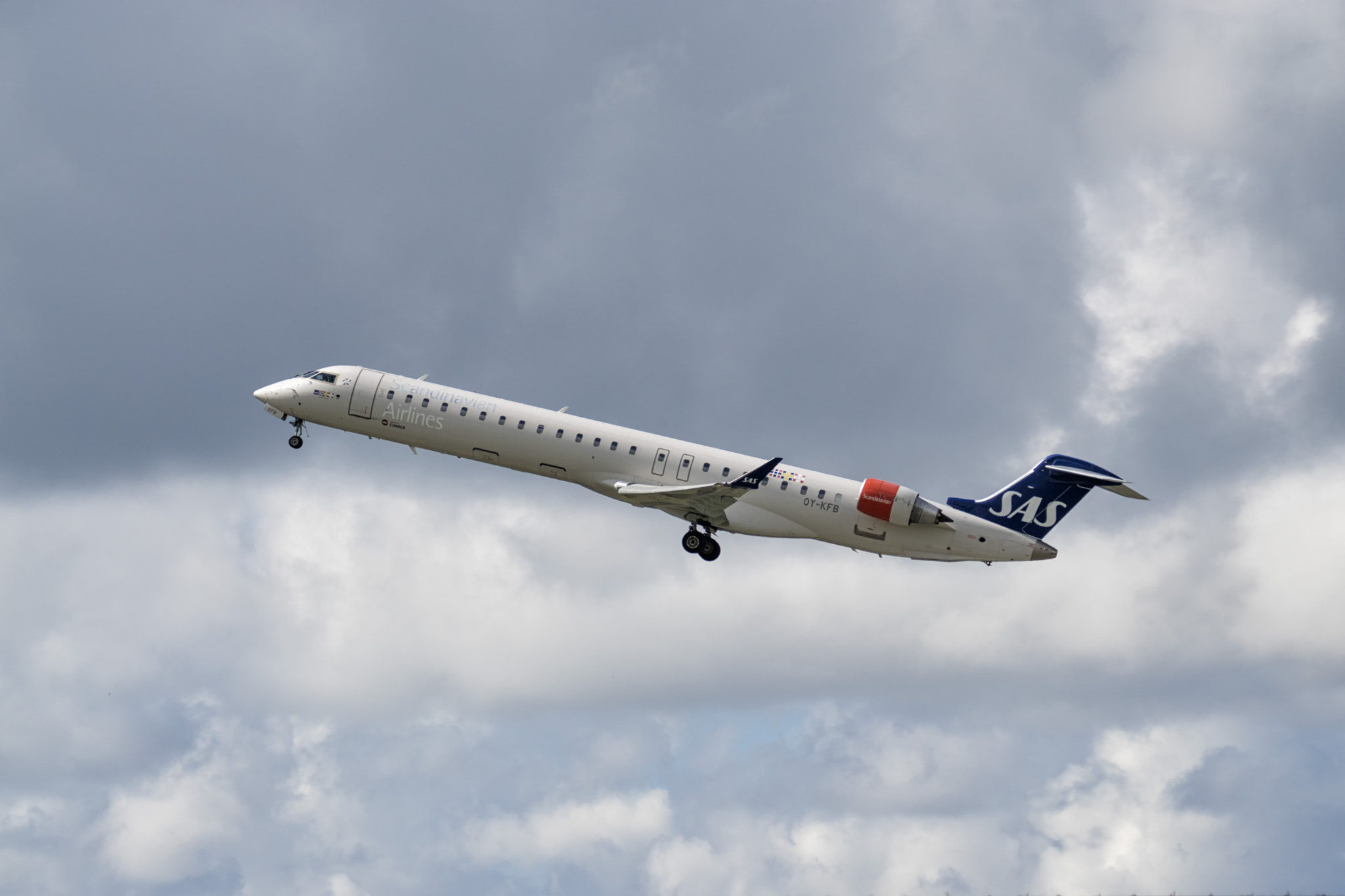 Sony DT 18-200mm F3.5-6.3 sample photo. Sas companys plane takeoff photography