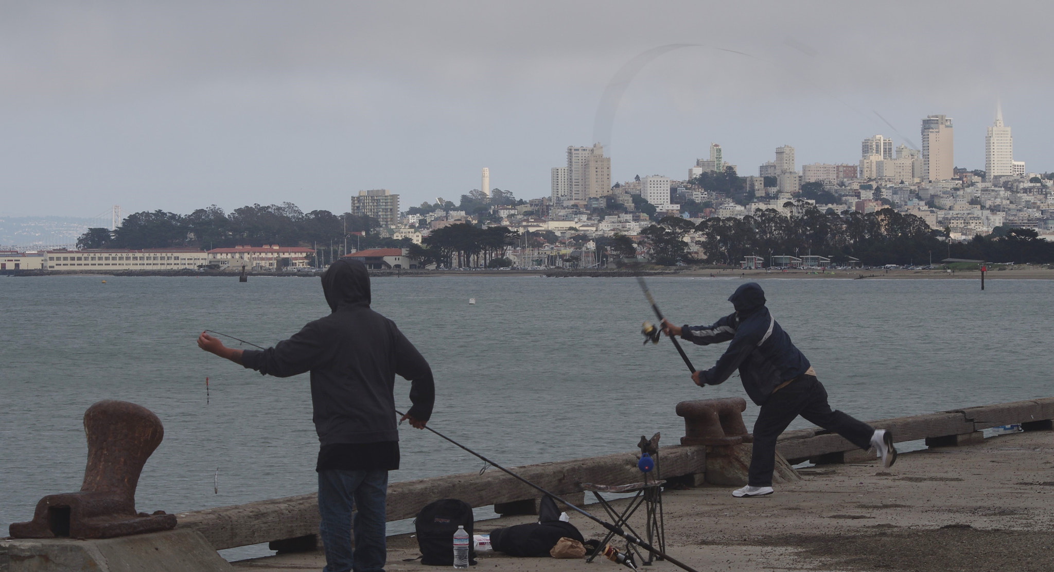 Pentax K-5 II sample photo. Pêcheurs baie de san francisco photography