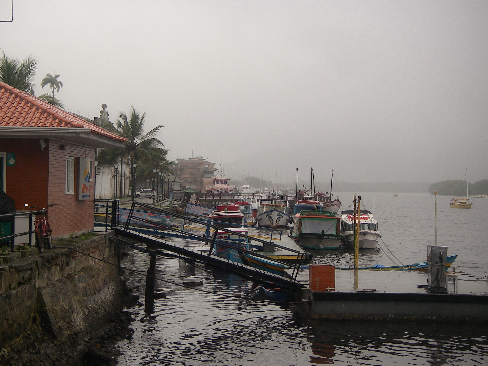 Pentax OPTIO W10 sample photo. Fog on the pier - paranaguá - paraná - brasil photography