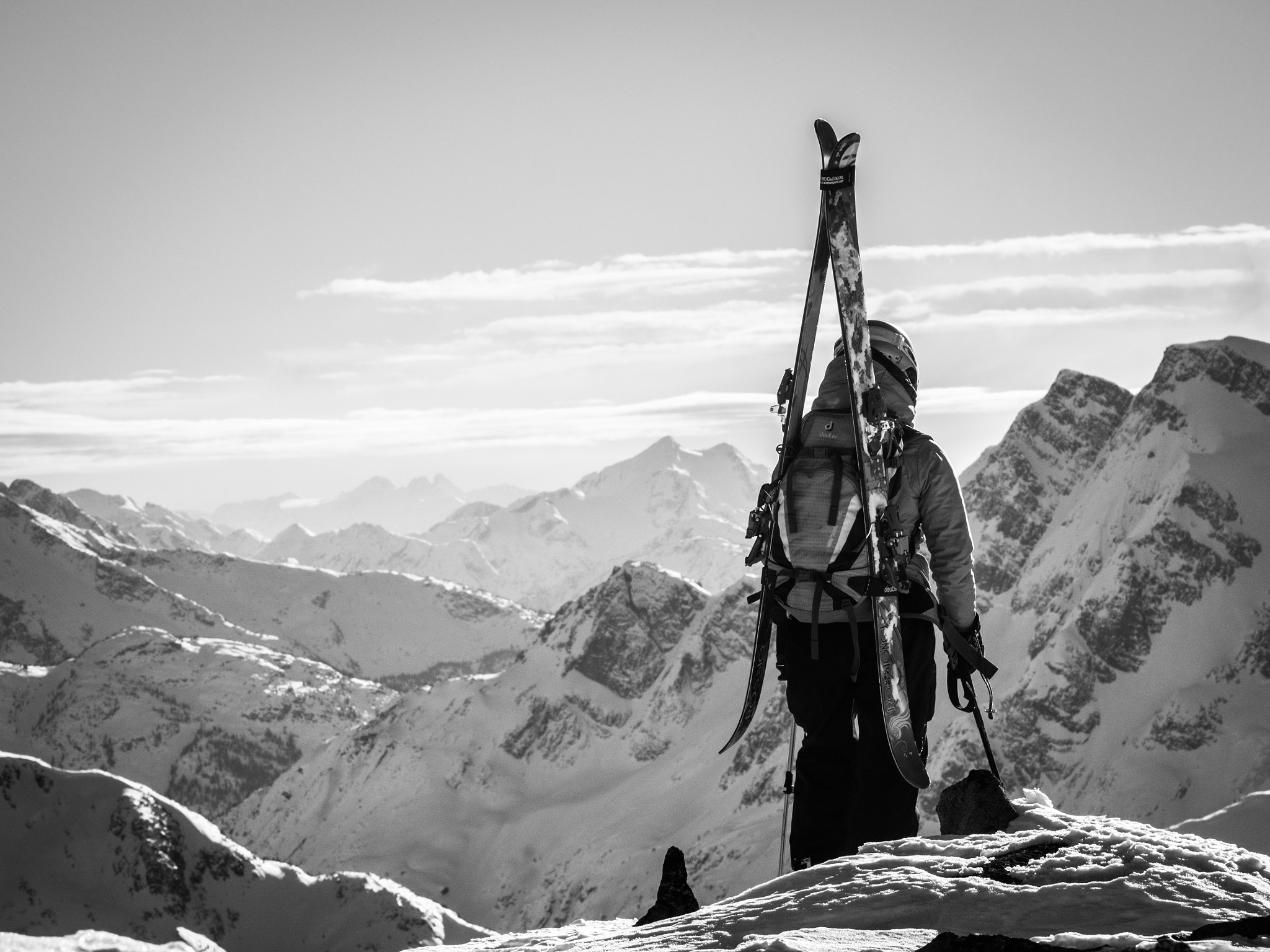 Panasonic Lumix DMC-GH4 sample photo. Ski touring in duffey lake area photography