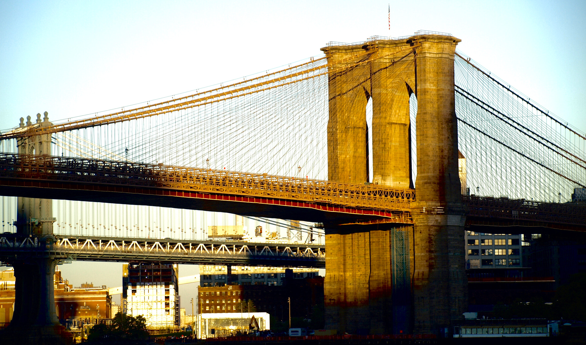Olympus Zuiko Digital ED 40-150mm F4.0-5.6 sample photo. Brooklyn bridge photography