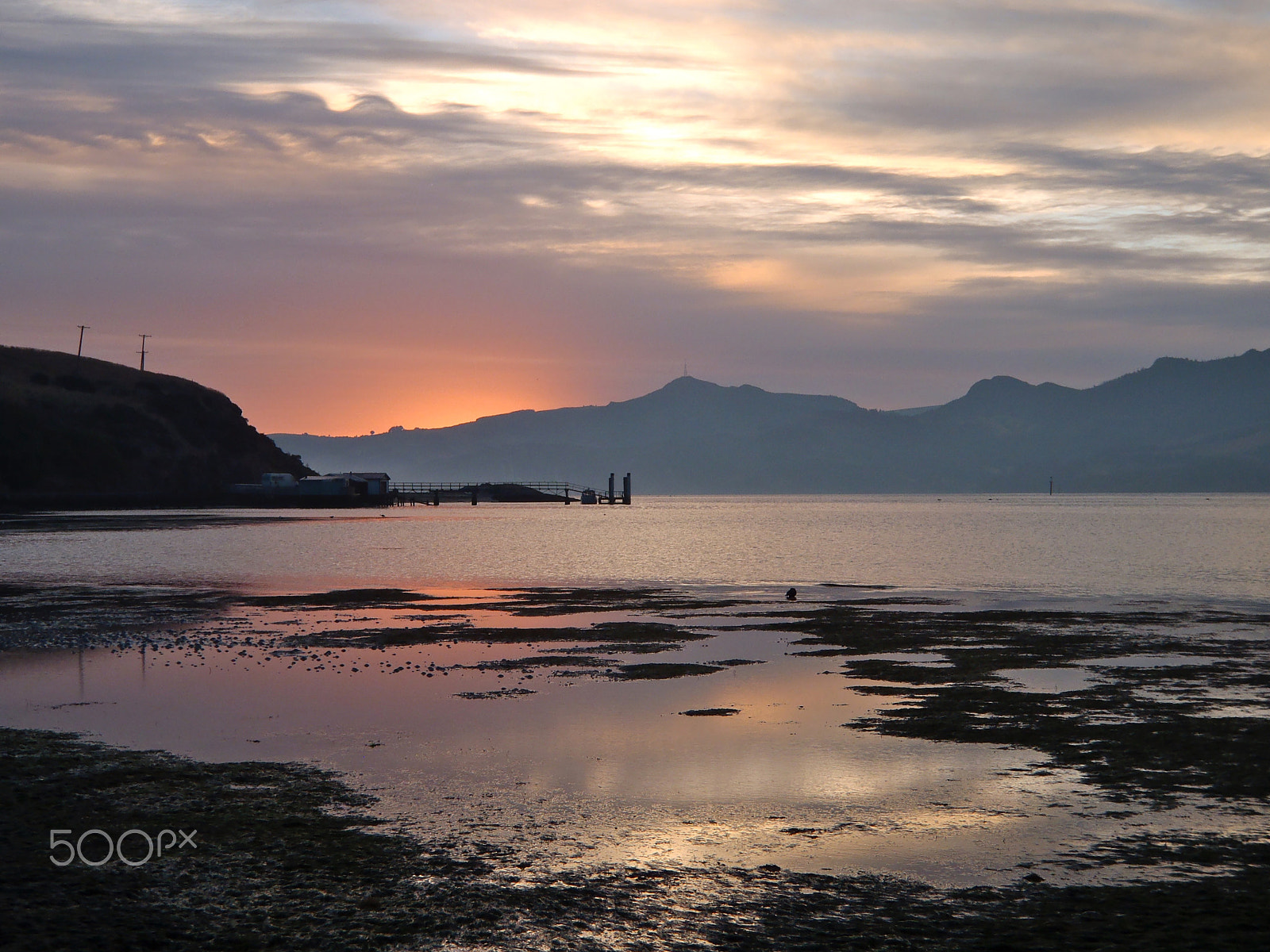 Olympus StylusTough-3000 sample photo. Sunset on the otago peninsula, nz photography
