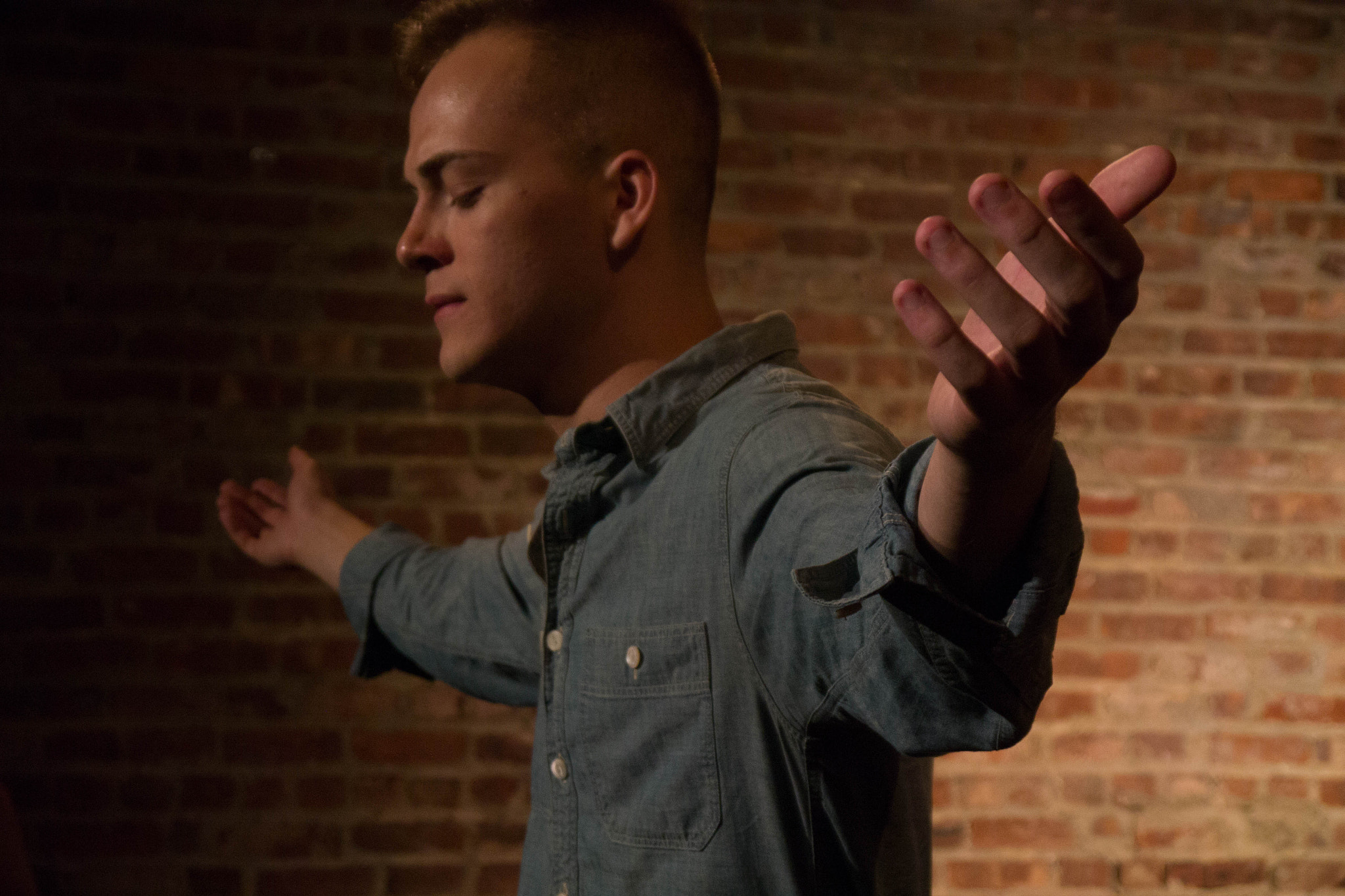 Panasonic Lumix DMC-GH2 sample photo. Julius caesar at the brick theater photography