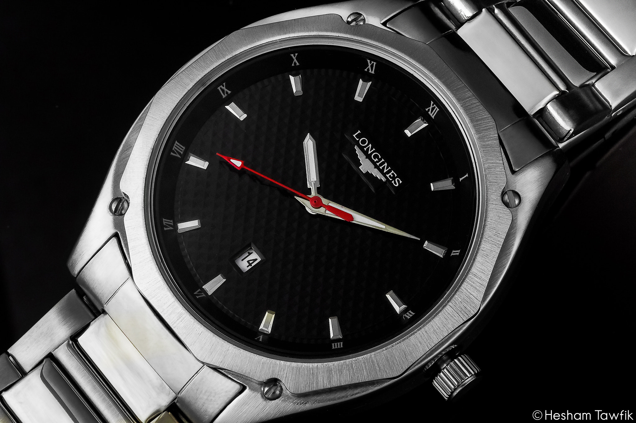 Sigma 105mm F2.8 EX DG OS HSM sample photo. Longenis silver watch photography