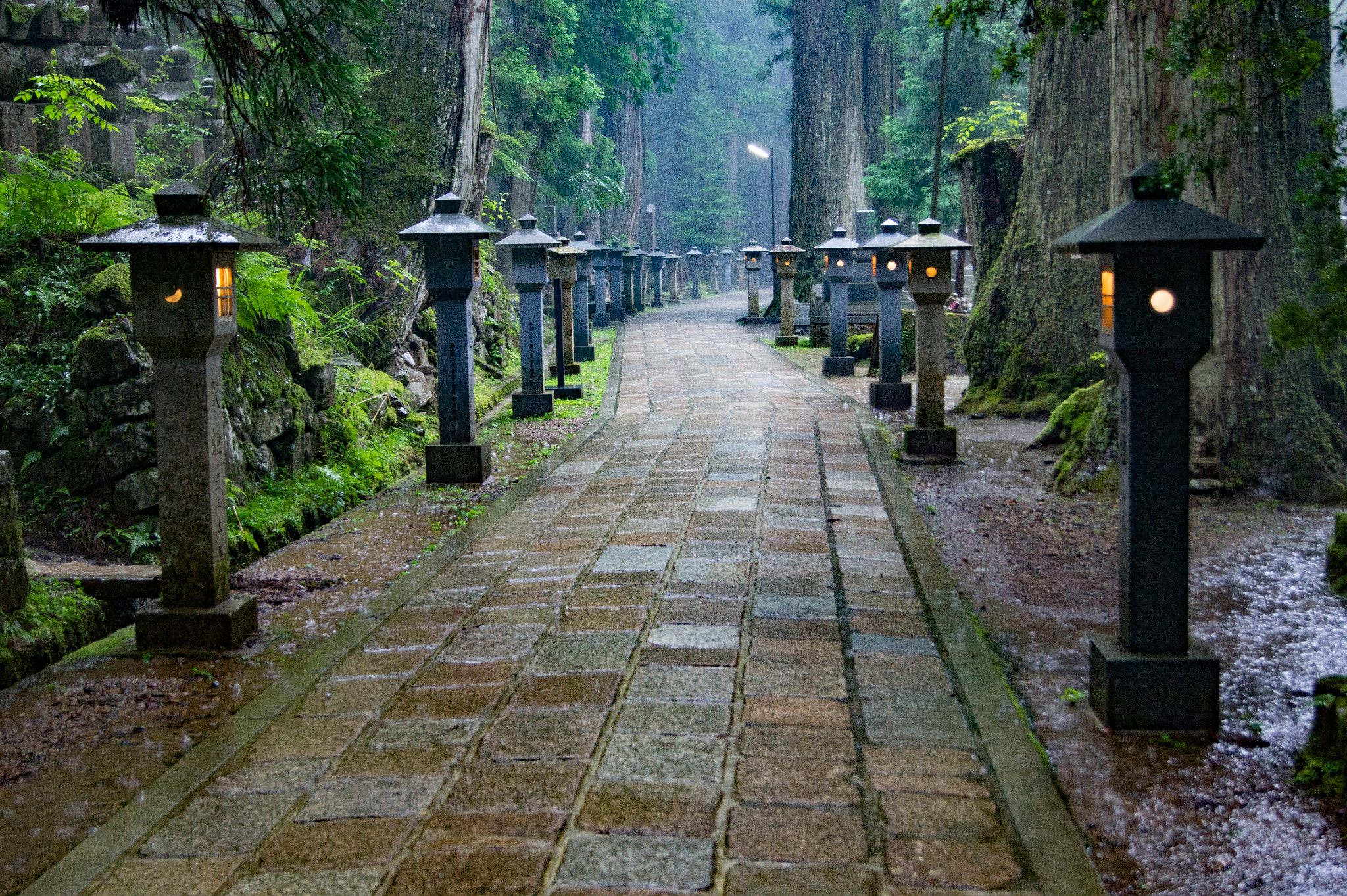 Sony SLT-A33 + Sony DT 18-55mm F3.5-5.6 SAM sample photo. Lanterns, okunoin, koya-san photography