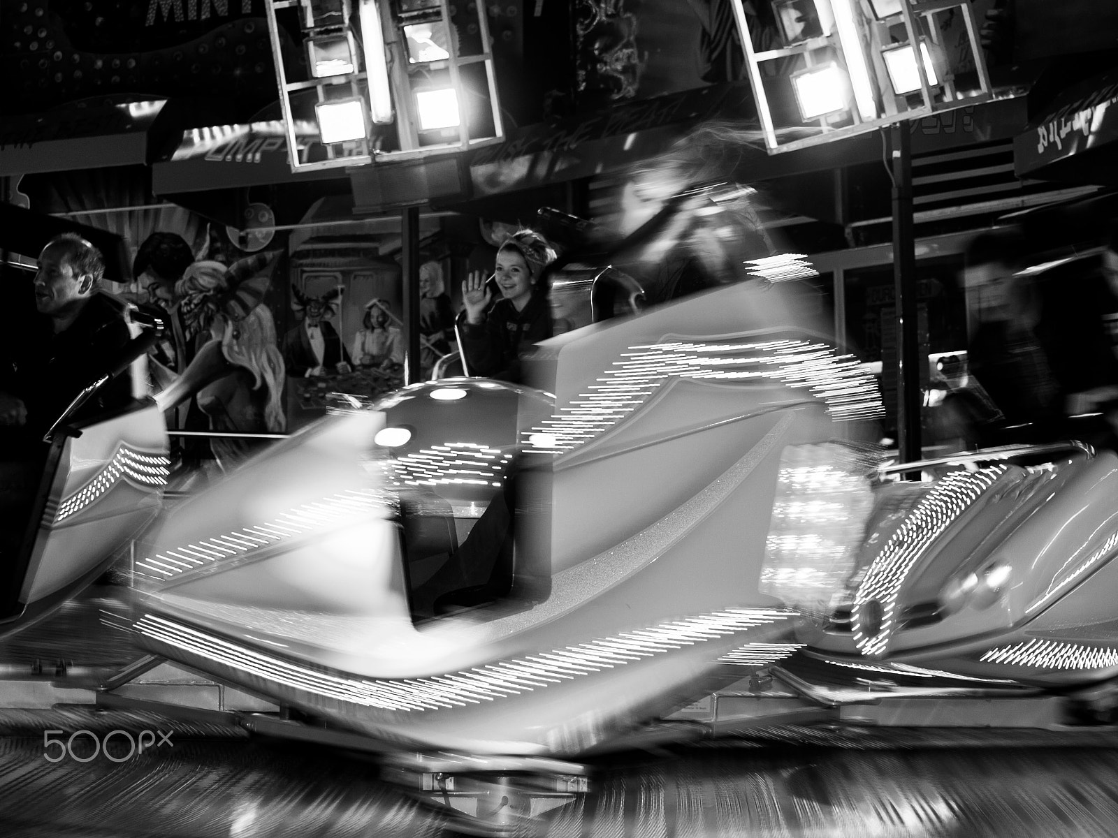 Olympus E-520 (EVOLT E-520) sample photo. Speed of light b&w photography