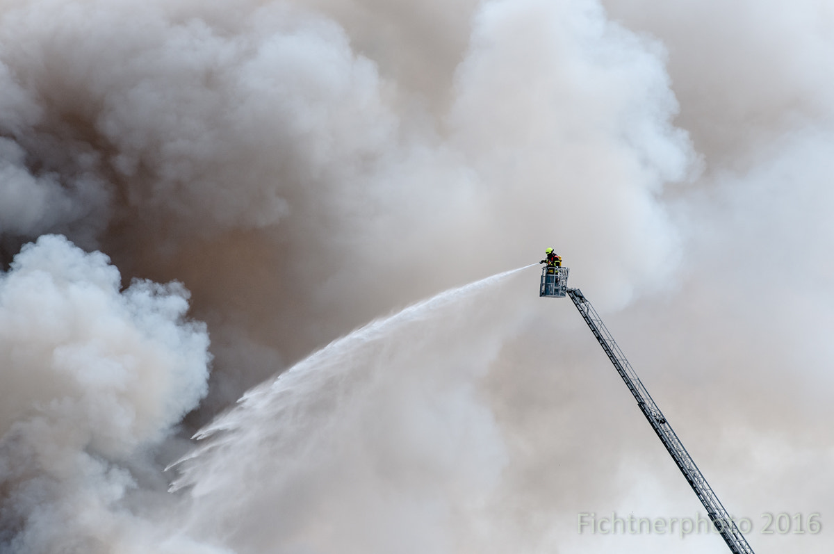 Nikon AF-S Nikkor 70-200mm F2.8G ED VR II sample photo. Firefighter photography