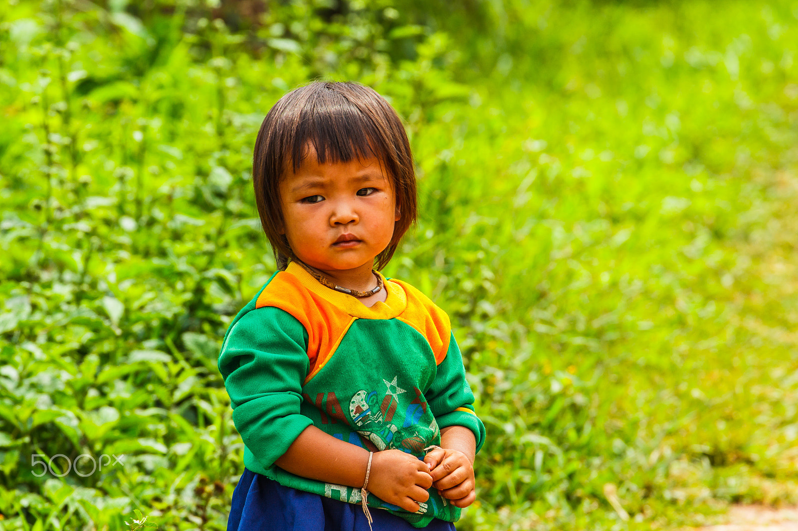 Canon EOS 600D (Rebel EOS T3i / EOS Kiss X5) + Canon EF 70-300mm F4-5.6L IS USM sample photo. Village kid in lao photography