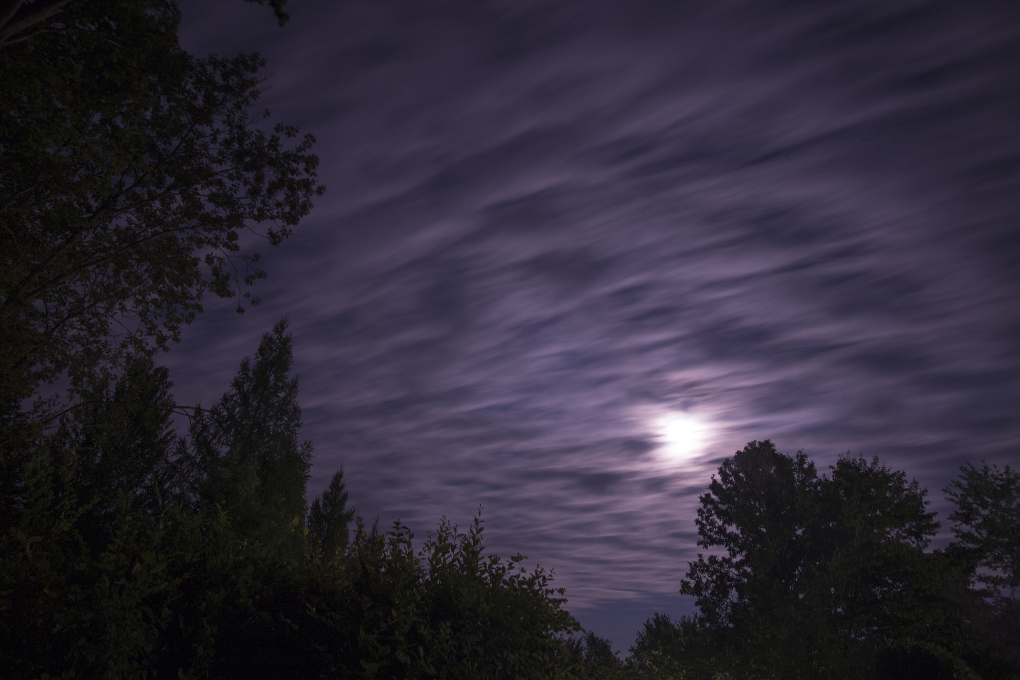 Canon EOS 6D + Canon EF 50-200mm f/3.5-4.5L sample photo. Moon in d clouds photography