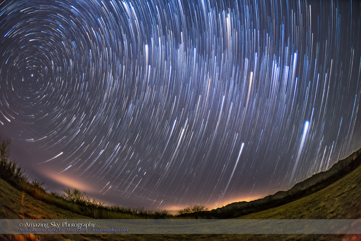 Canon EOS 6D + Canon EF 15mm F2.8 Fisheye sample photo. Arizona star trails - rising looking east photography