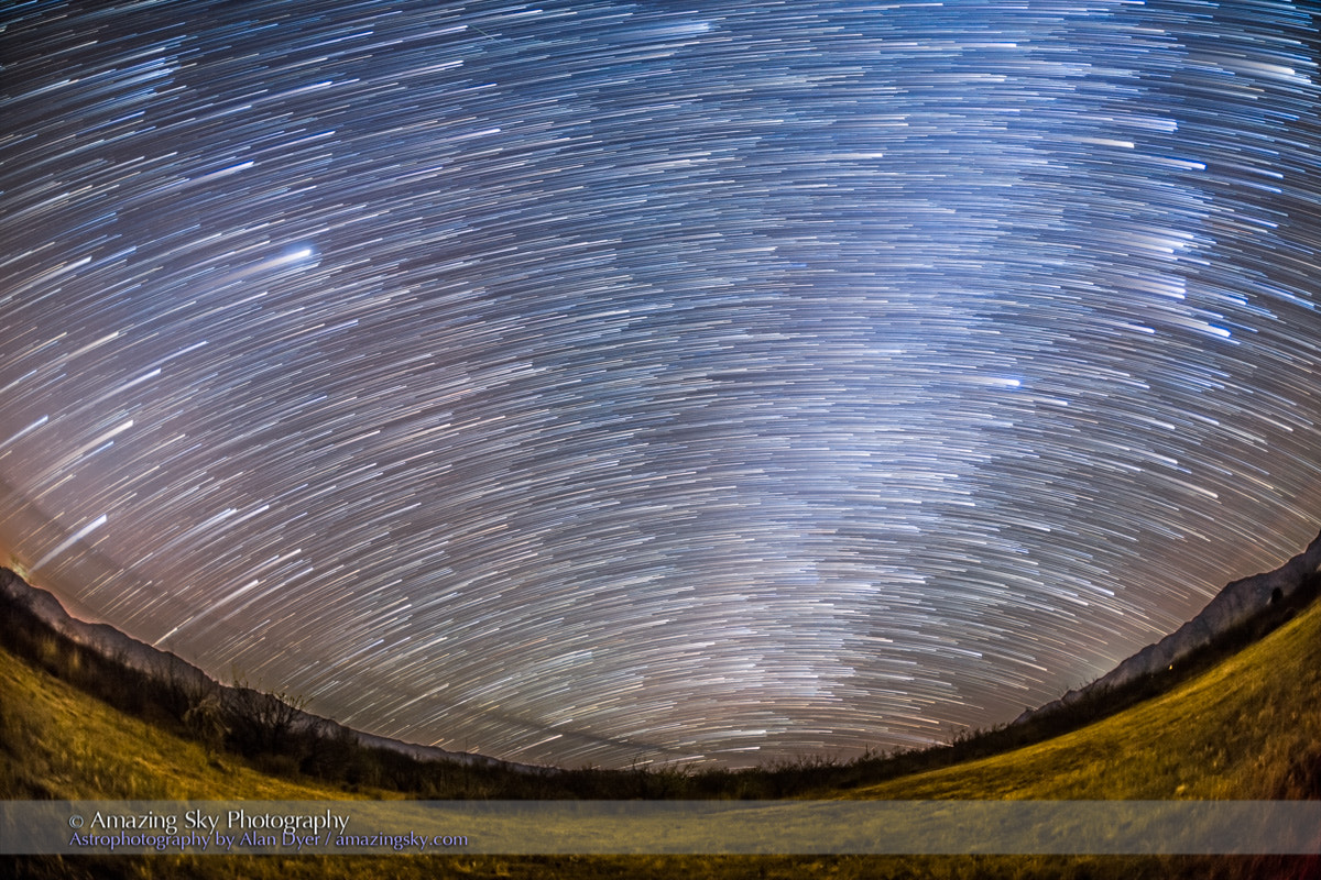 Canon EOS 6D + Canon EF 15mm F2.8 Fisheye sample photo. Arizona star trails - seasonal looking south photography