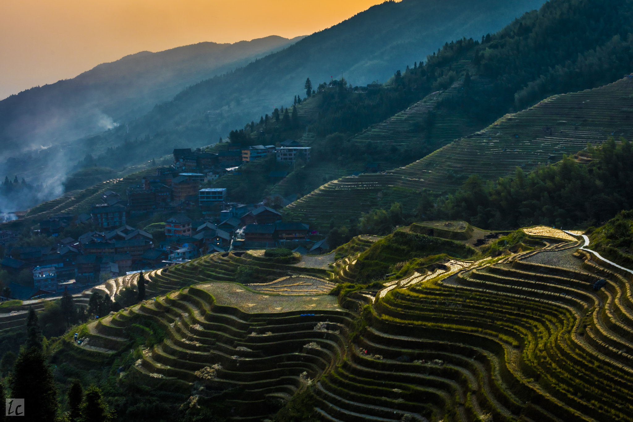 Canon EOS 5DS R + Canon EF 35mm F1.4L USM sample photo. Dusk at longji photography