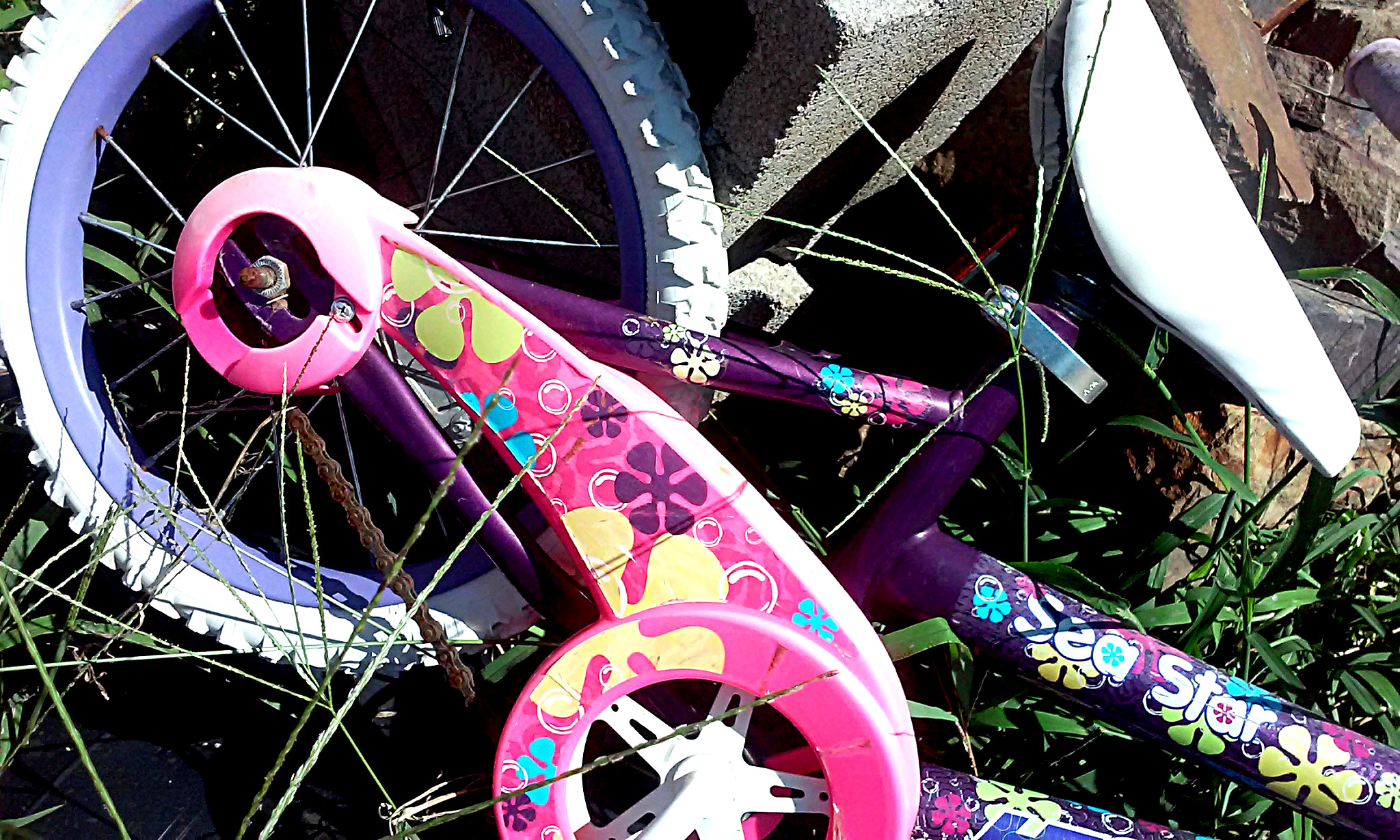 LG L70 CDMA sample photo. Discarded bicycle photography