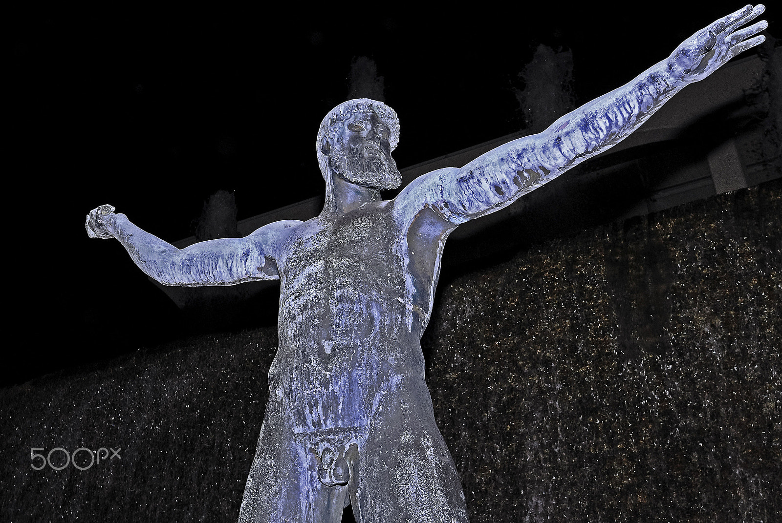 Nikon D200 sample photo. In the wake of poseidon sculpture photography