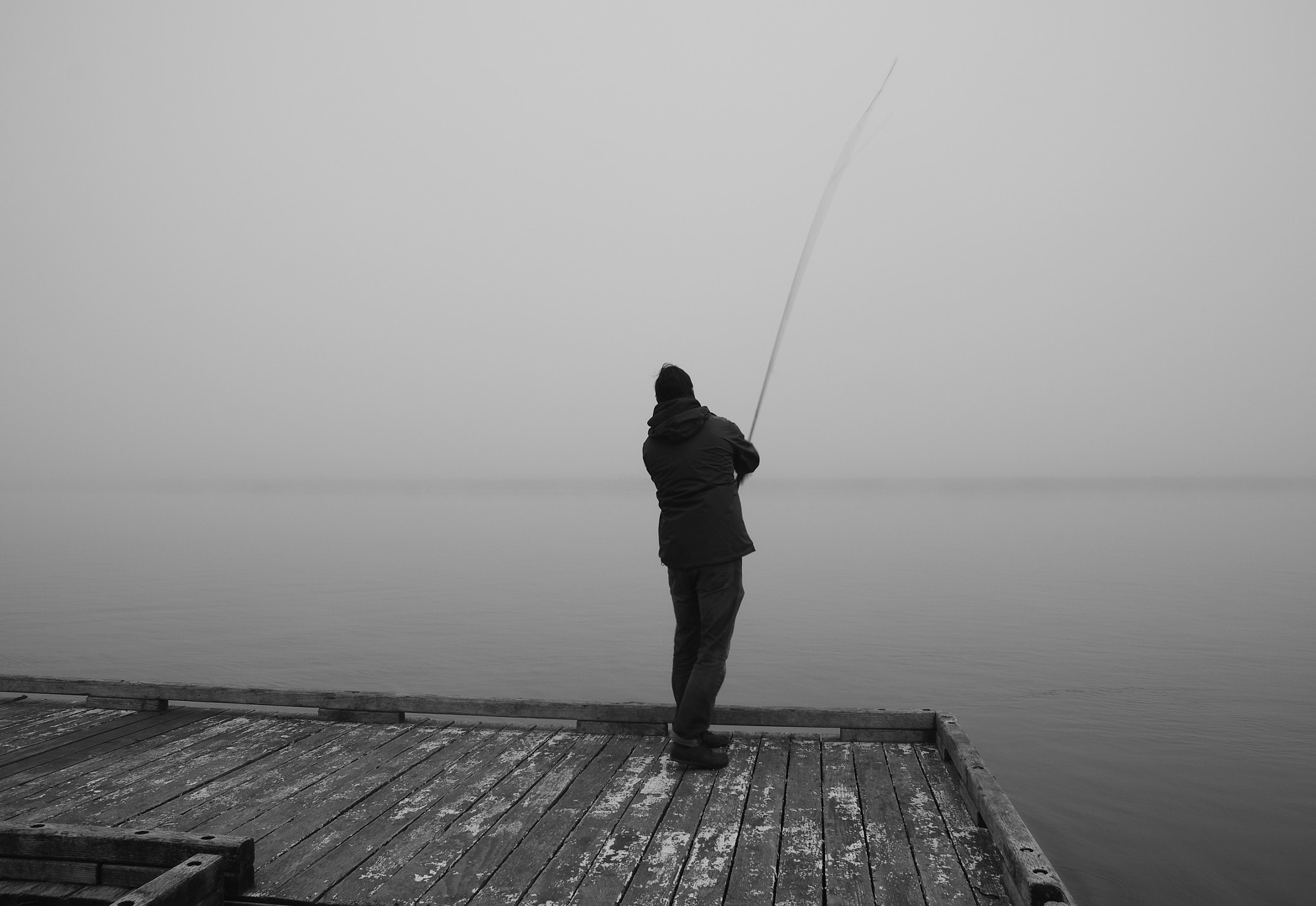 Pentax K-5 II sample photo. Dock fisherman photography